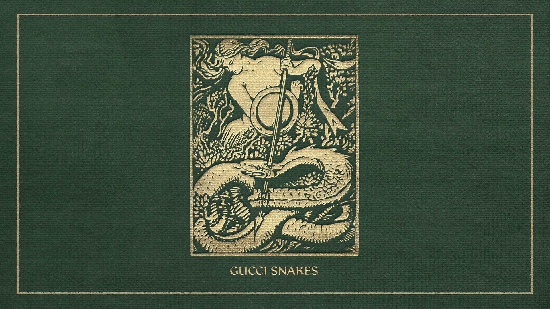 Gucci Snakes, Gucci, Copertina libro, Serpente, Verde, Full HD, sfondo desktop