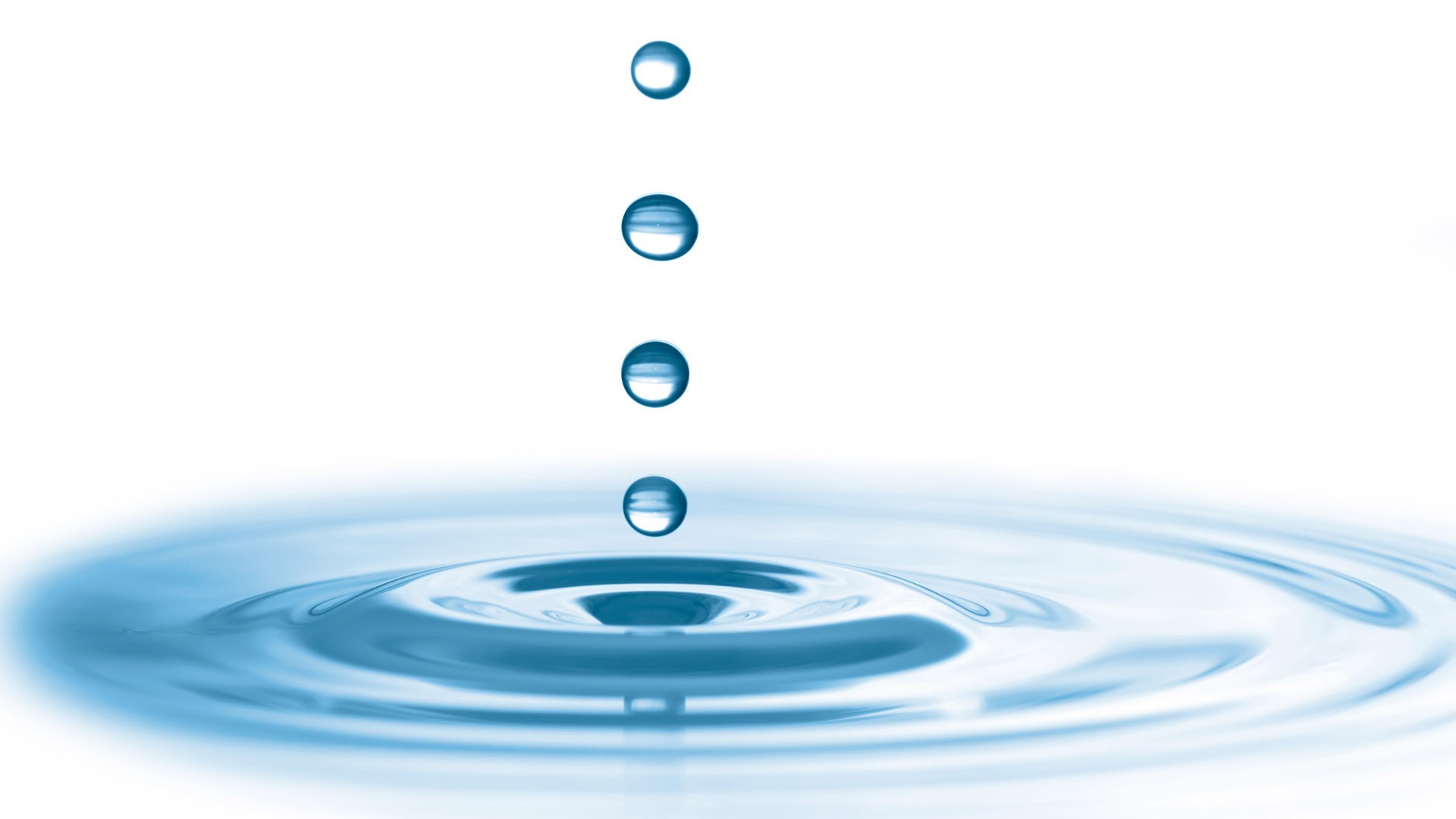 Gocce d'acqua, Cerchi nell'acqua, Sfondo bianco, Full HD, wallpaper per PC