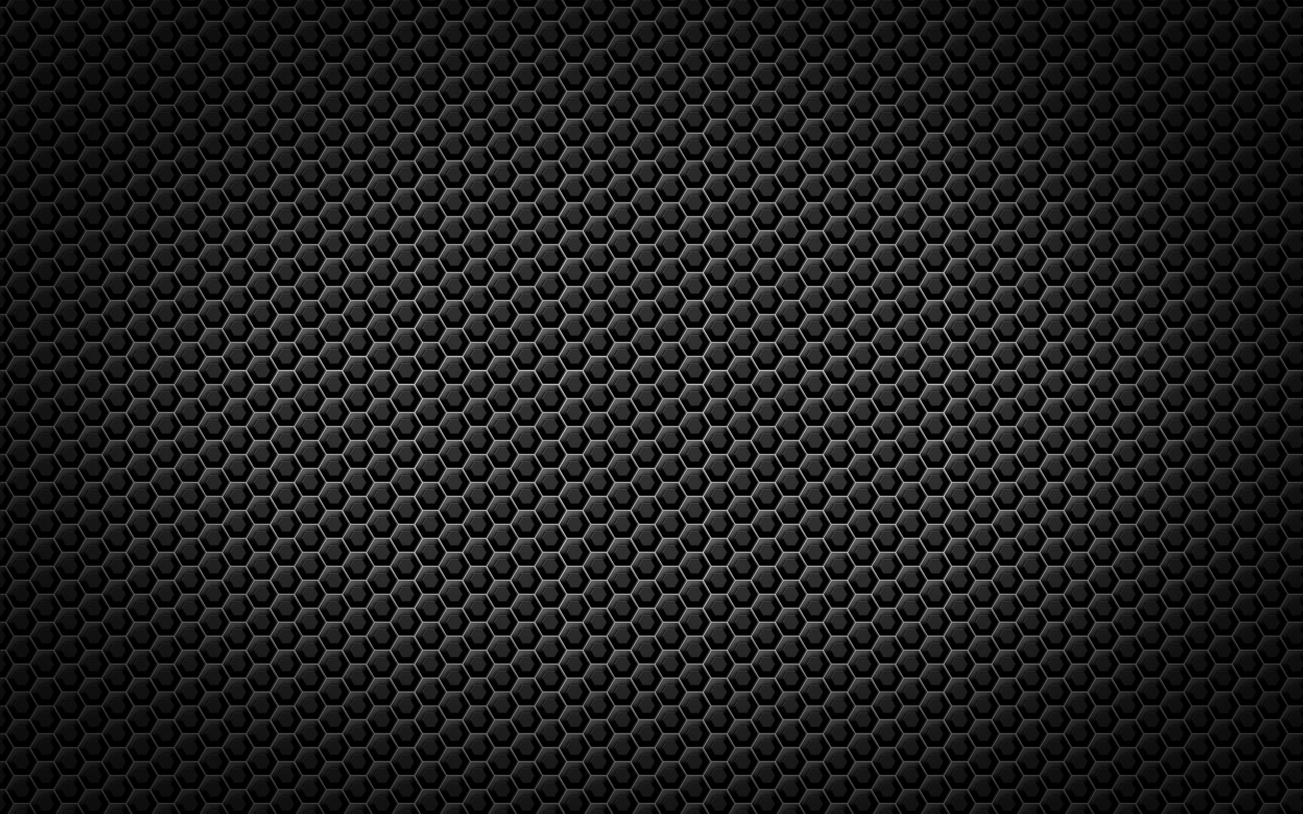 Griglia metallica, Esagoni, Sfondo nero, Texture, 16:10 2K, wallpaper widescreen