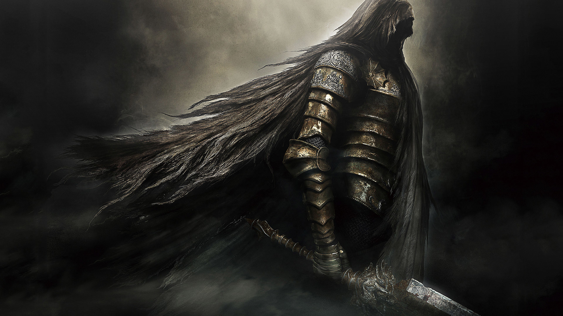 Dark Souls, Cavaliere, Mantello, Fantasy oscuro, Full HD, sfondo desktop