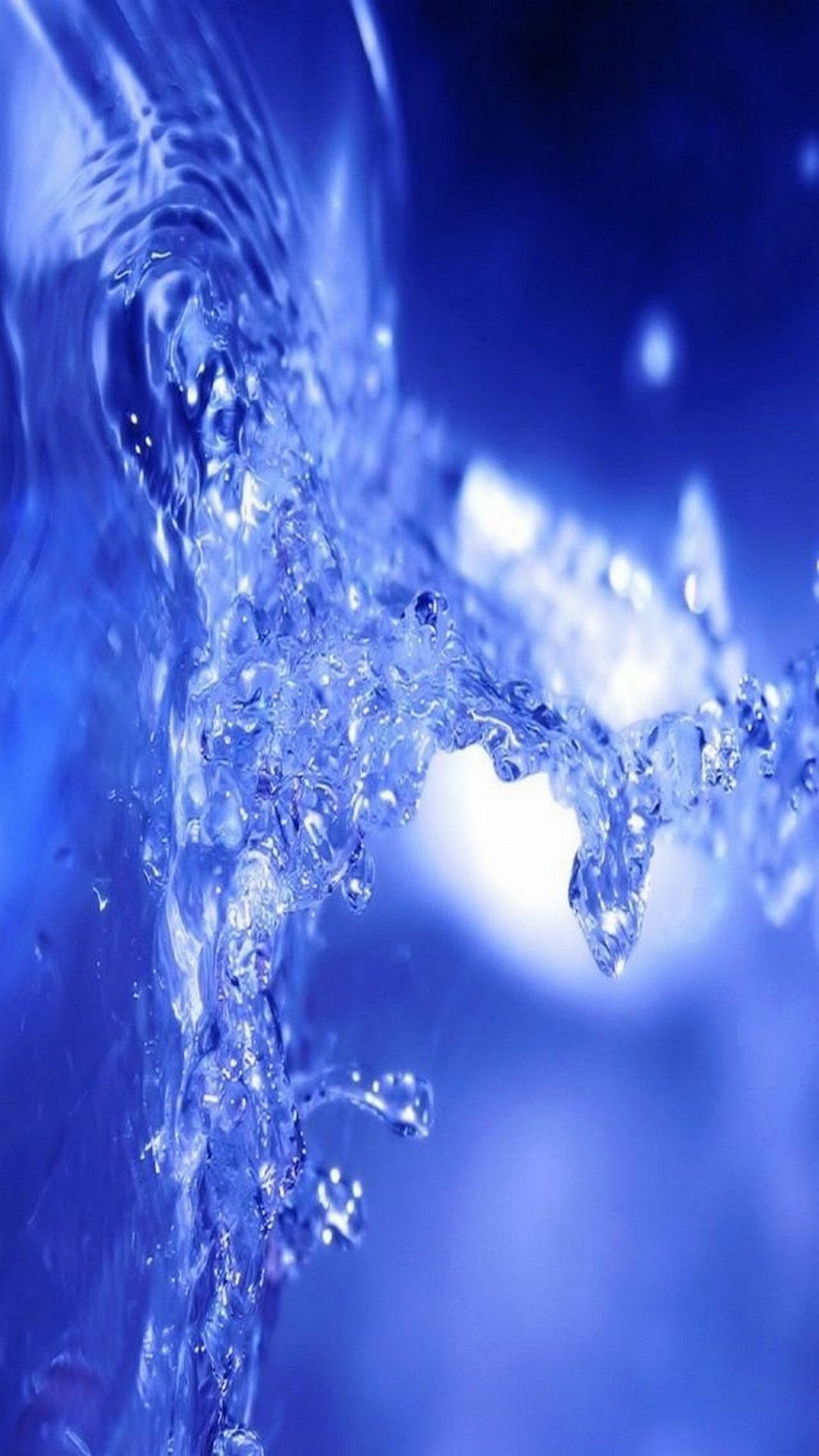 Acqua, Splash, Blu, Astratto, sfondo LG G3 verticale