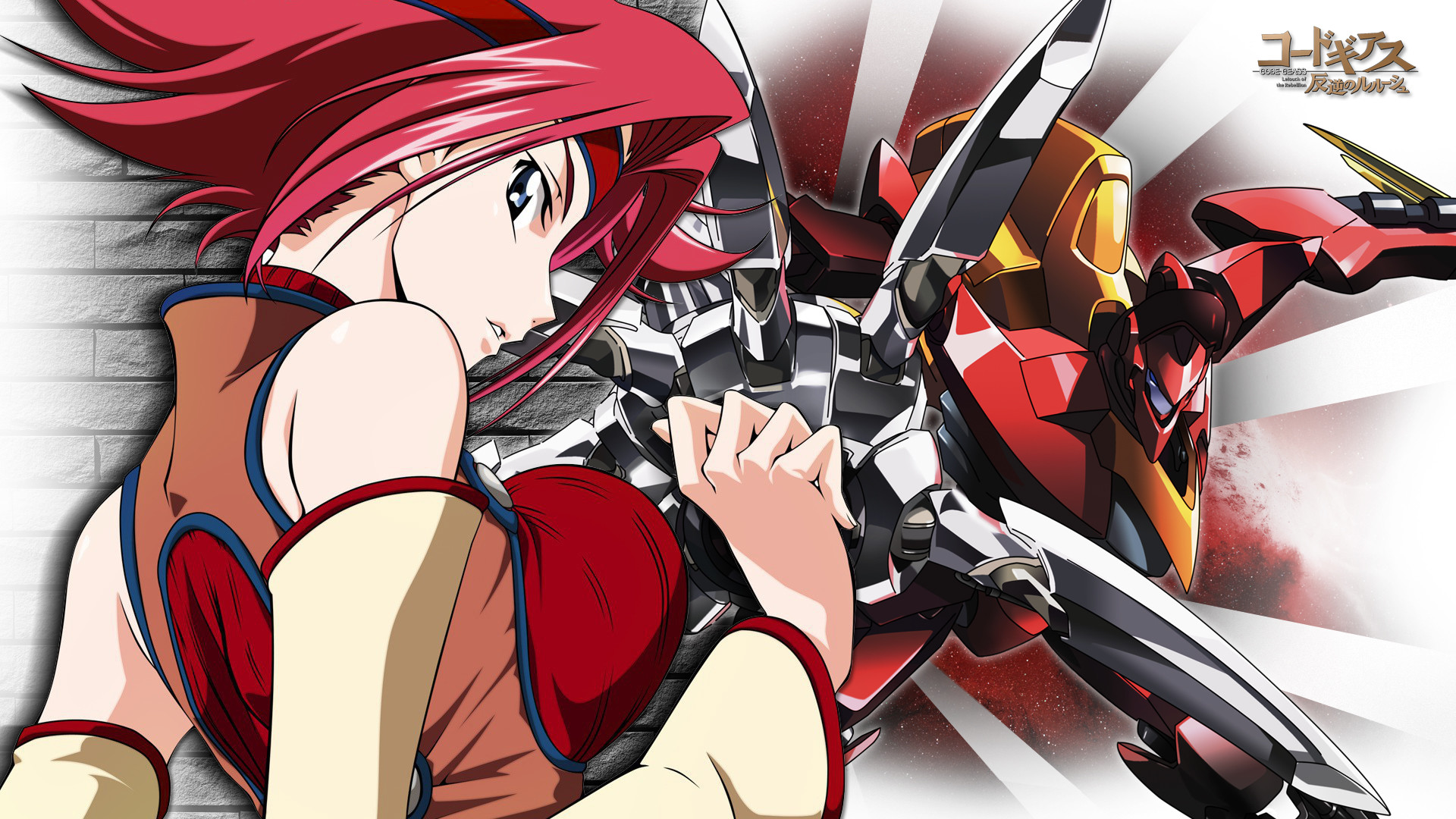 Kallen Kozuki, Guren Mk-II, Code Geass, Mecha, Full HD, sfondo per PC