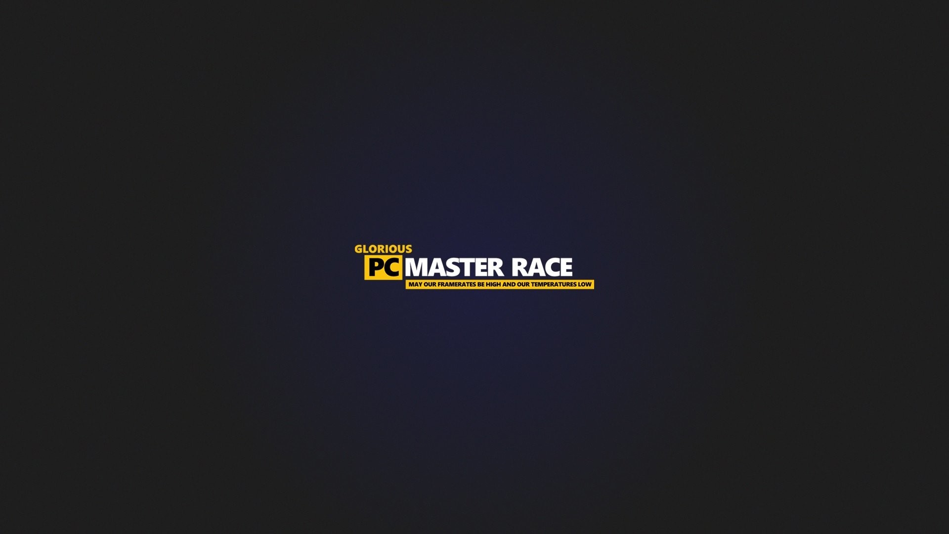 PC Master Race, Logo, Minimalista, Sfondo scuro, Full HD, wallpaper per portatile