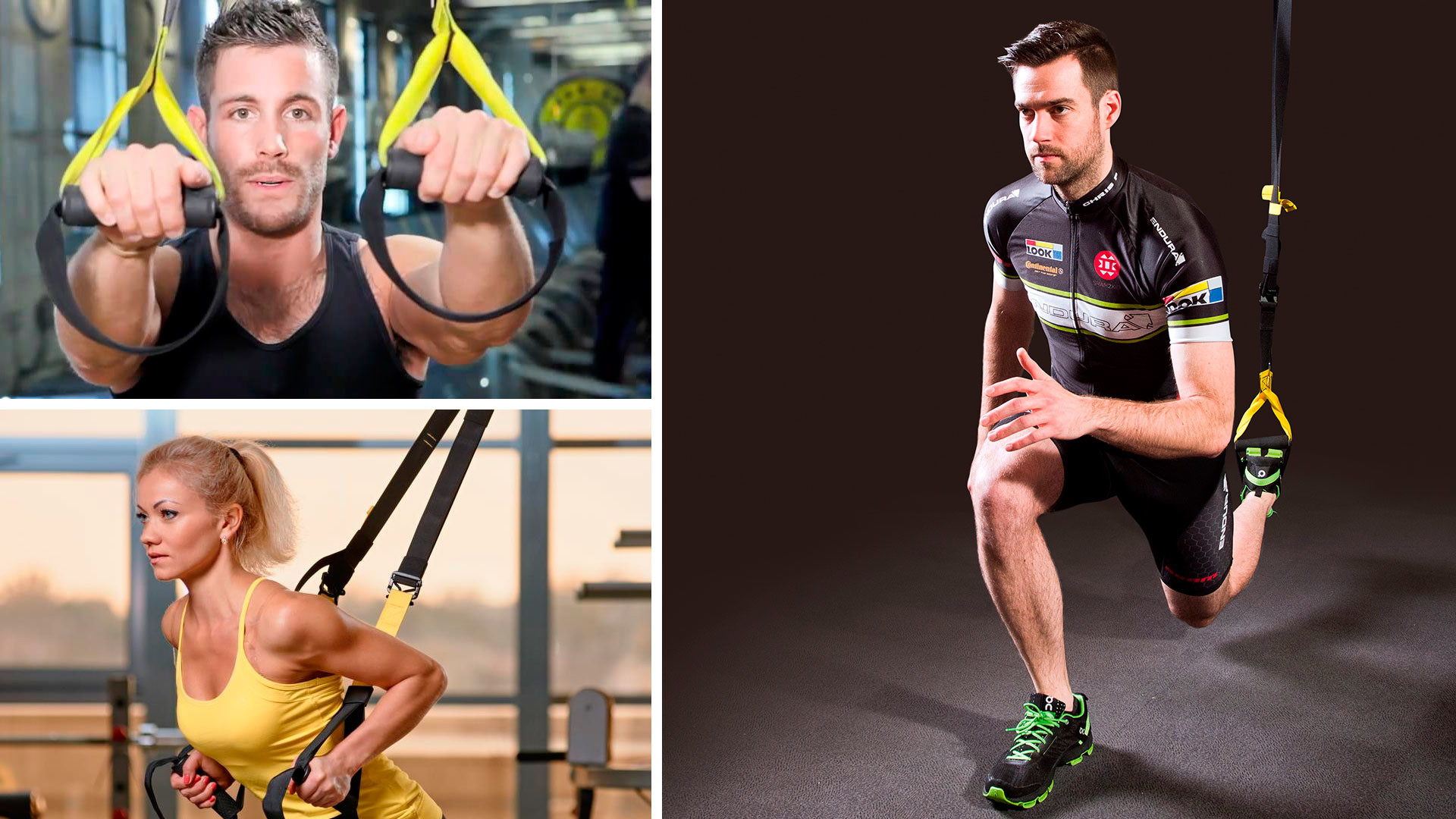 TRX, Allenamento in sospensione, Collage, Full HD, sfondo per PC e portatile