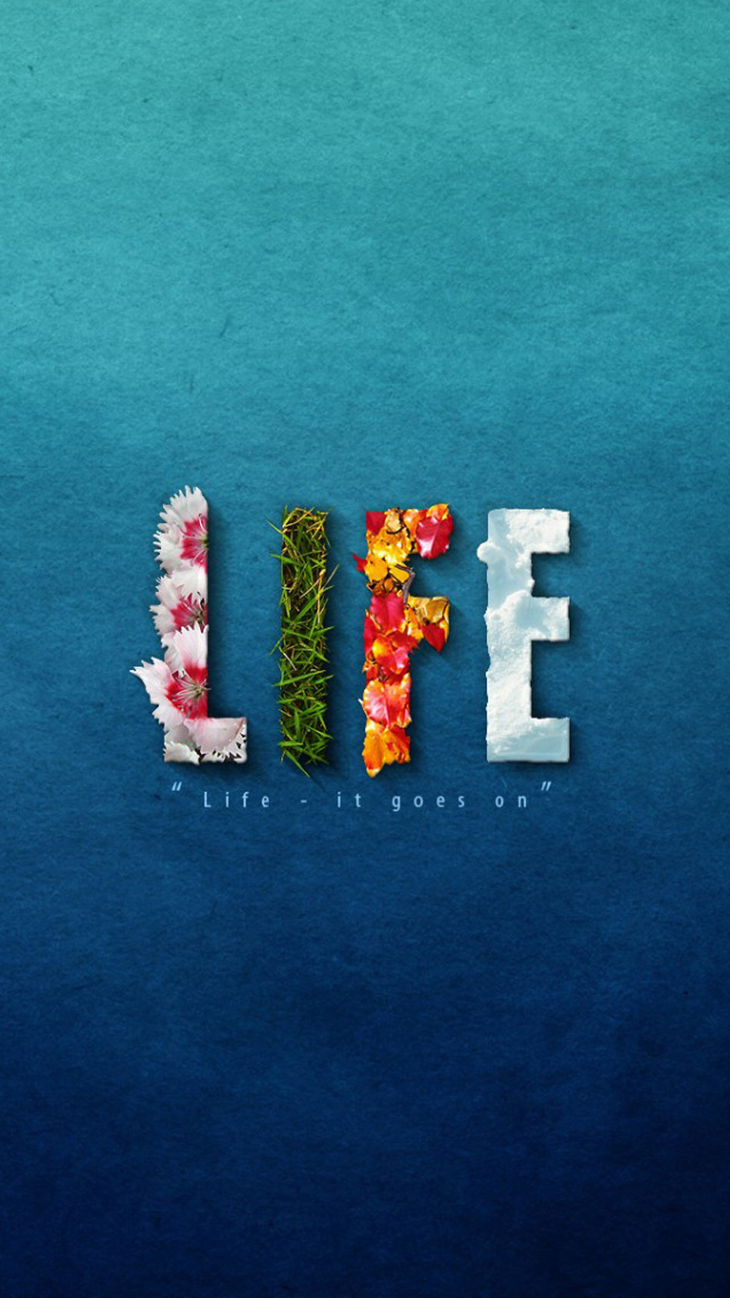 Life, Scritta, Blu, Tipografia, QHD+, schermata di blocco Galaxy S6