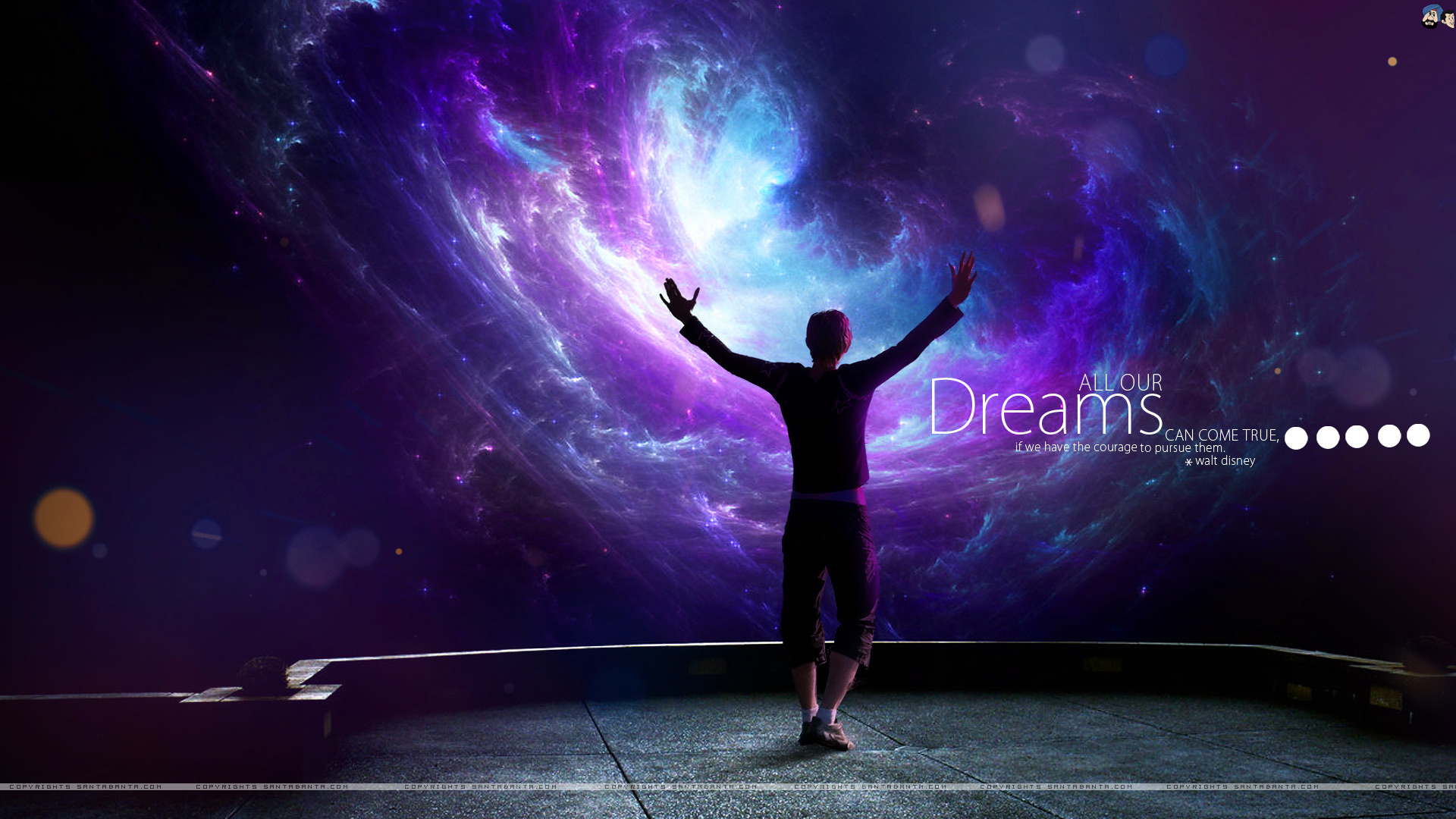 Dreams, Uomo a braccia aperte, Nebulosa, Spazio, Viola, 1920x1080, immagine di sfondo