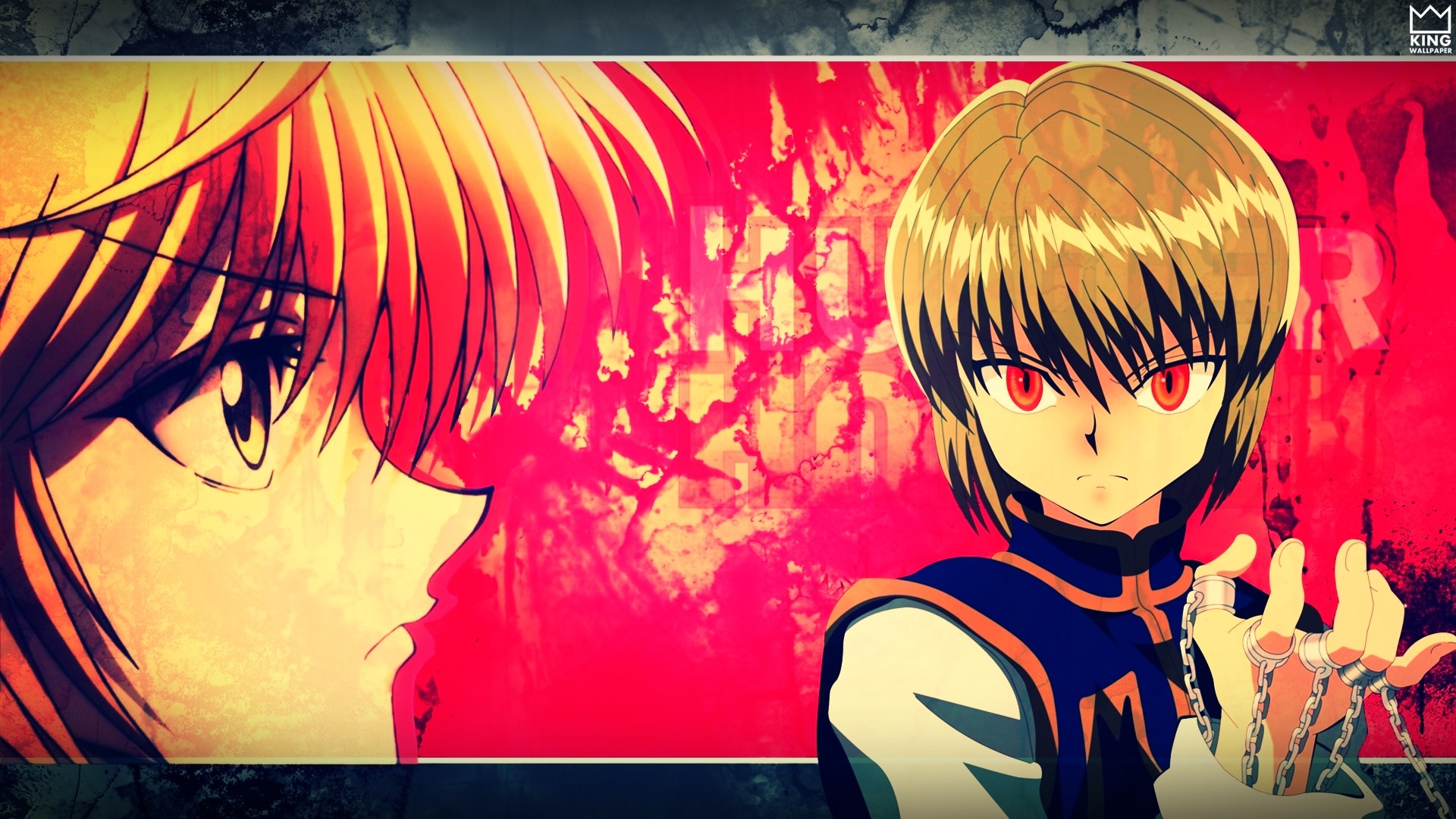 Kurapika, Hunter x Hunter, Occhi scarlatti, Rosso, Full HD, sfondo Windows 11