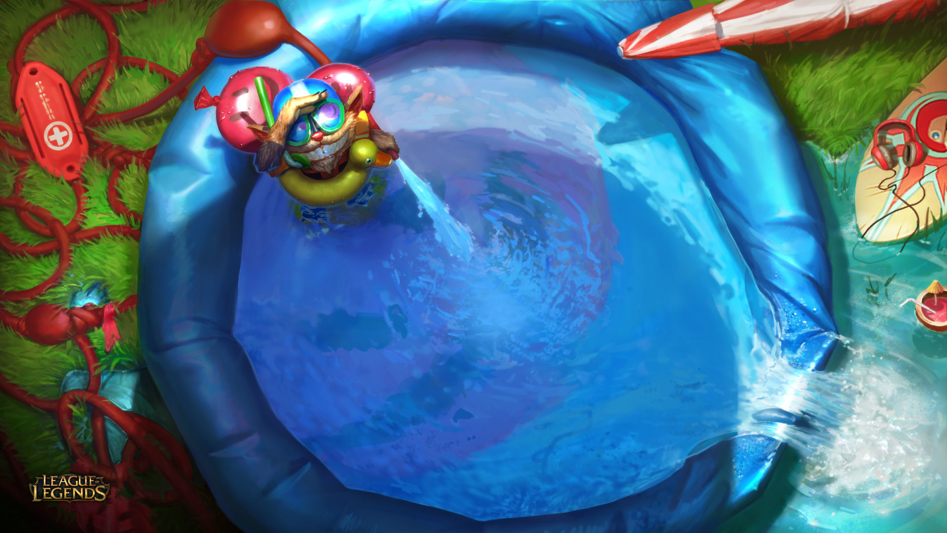 Zac, League of Legends, Pool Party, Piscina, 1920x1080, sfondo per PC