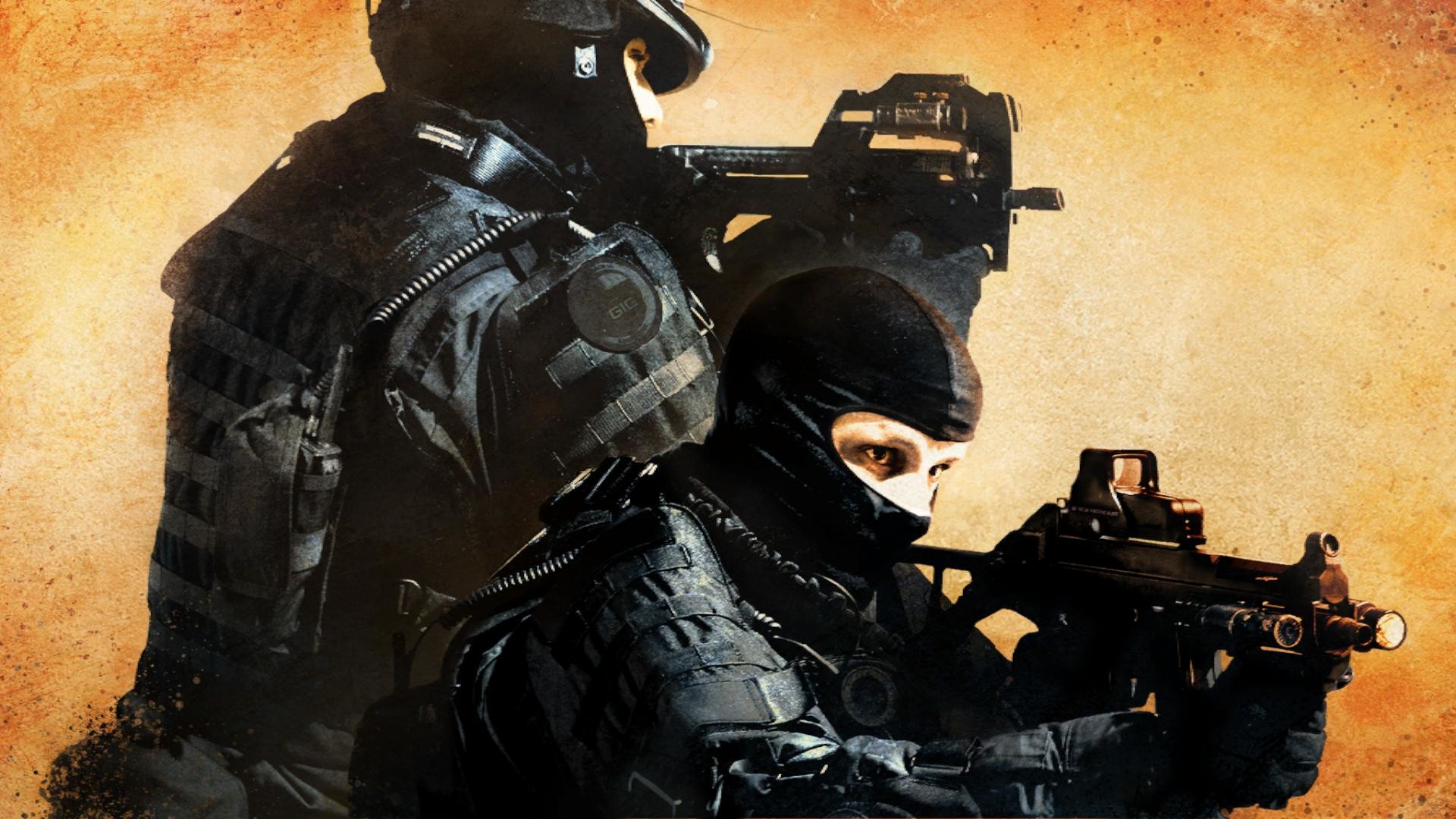 Counter-Strike: Global Offensive, Terrorista, Antiterrorista, Arancione, sfondo desktop 1080p