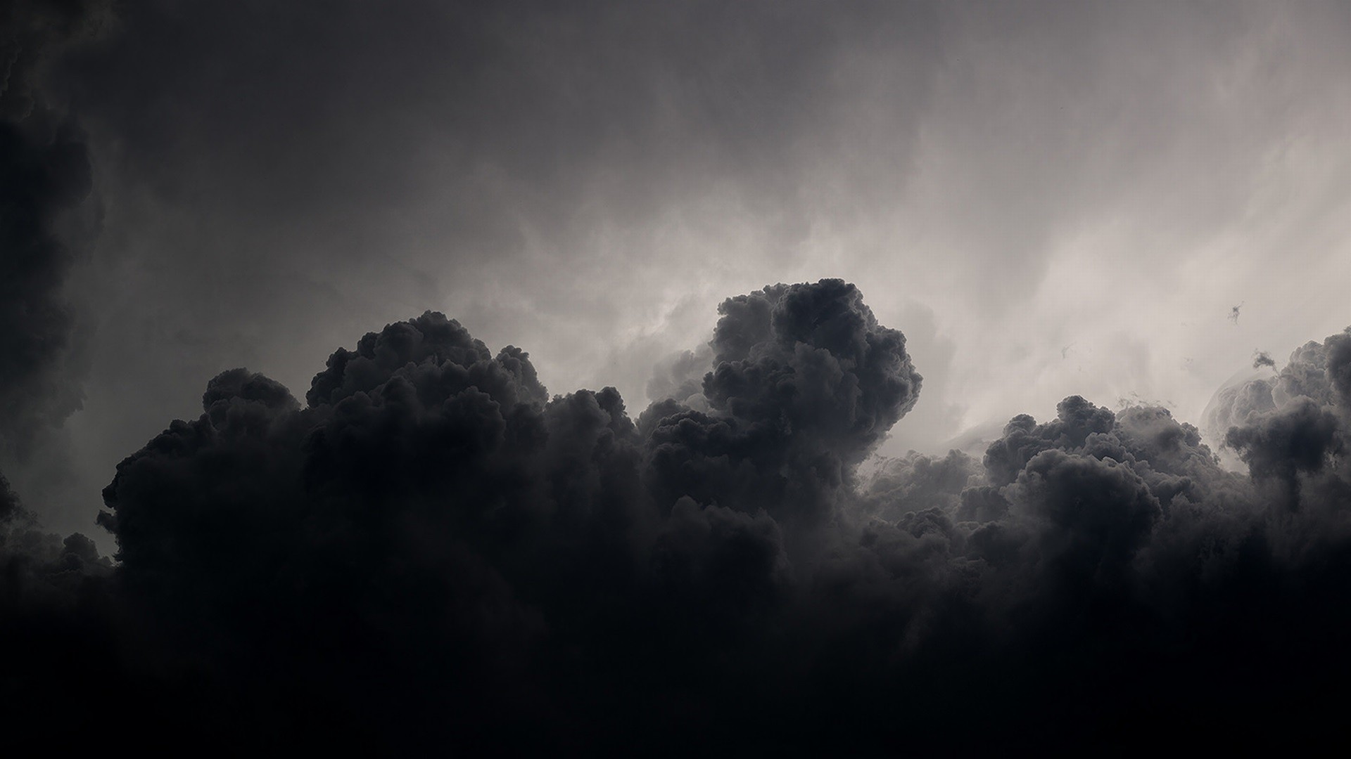 Nuvole, Cielo tempestoso, Grigio scuro, 16:9 Full HD, wallpaper widescreen