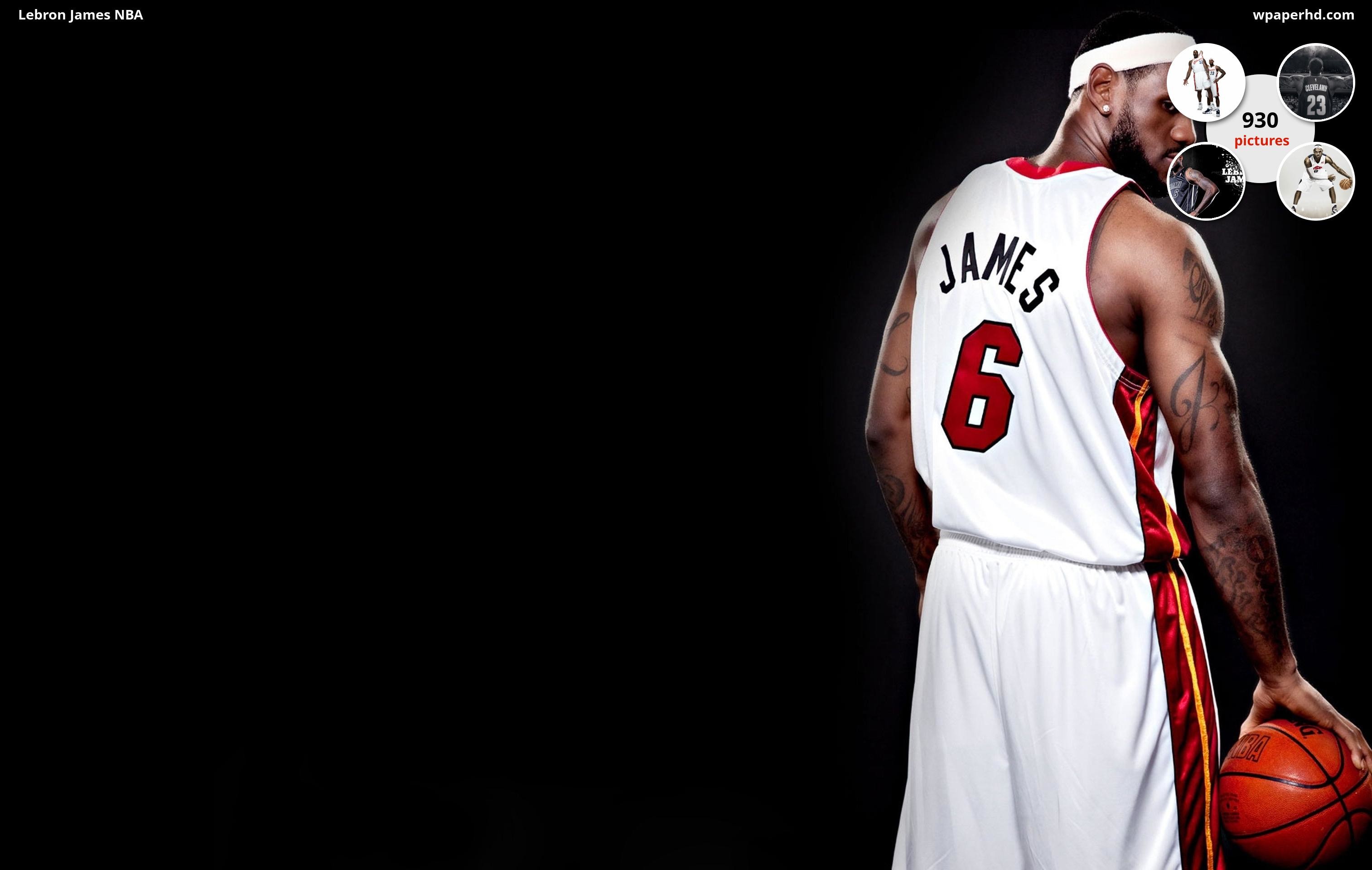 LeBron James, Miami Heat, NBA, Sfondo nero, 2K, wallpaper per PC