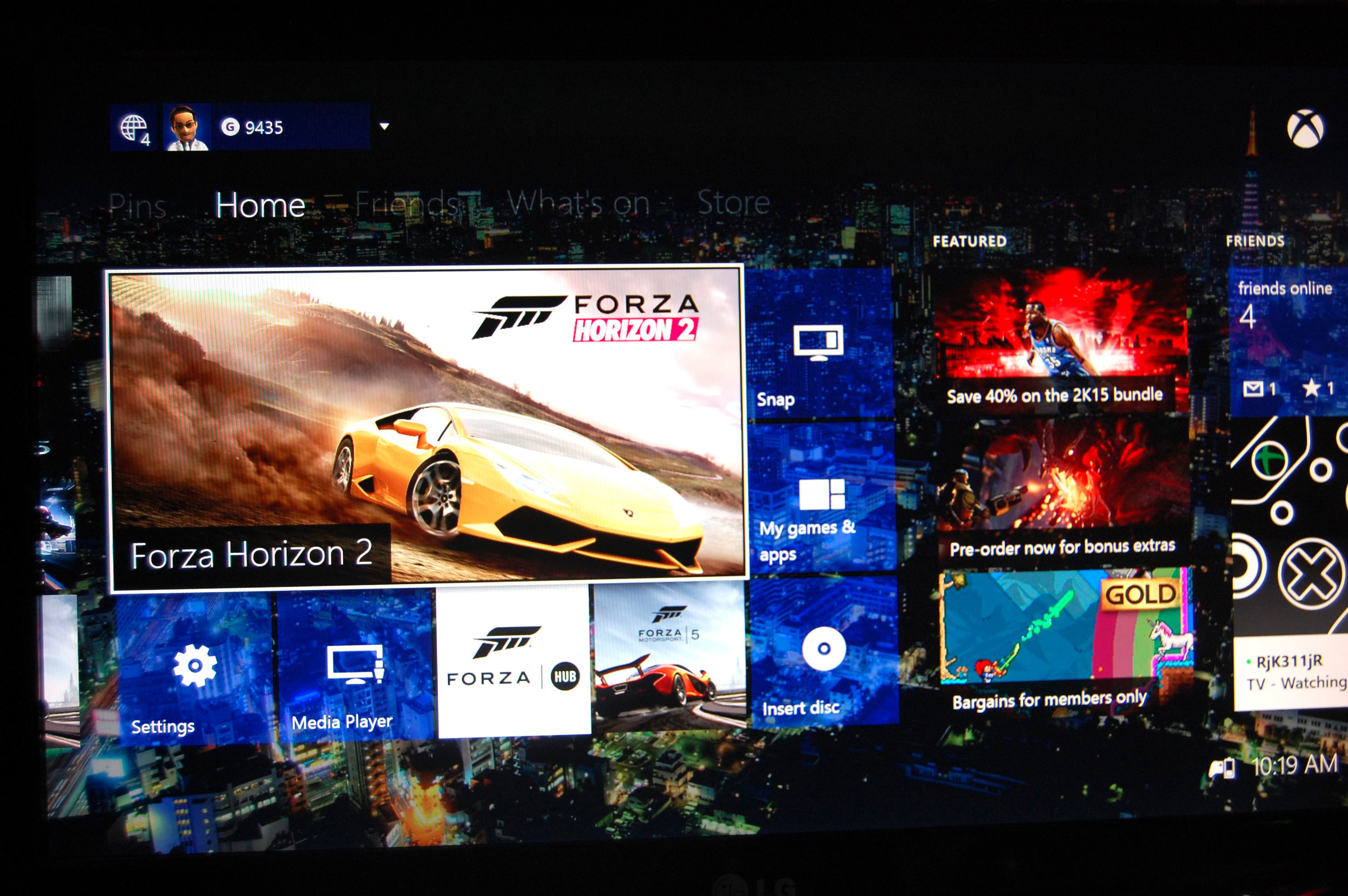 Xbox One, Dashboard, Forza Horizon 2, Interfaccia, 2K, sfondo Windows 11