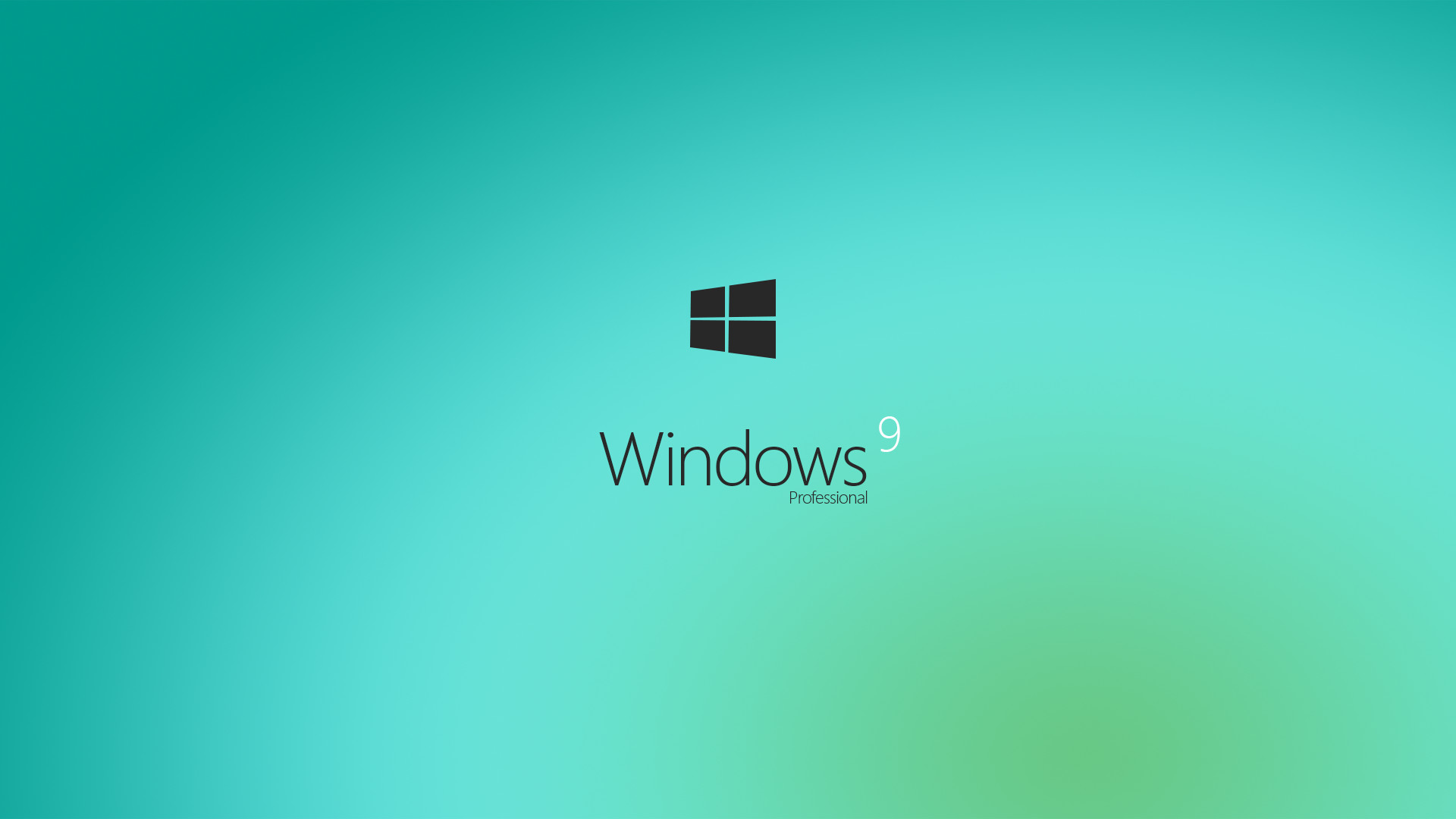 Windows 9, Logo Windows, Verde acqua, 1920x1080, sfondo per PC