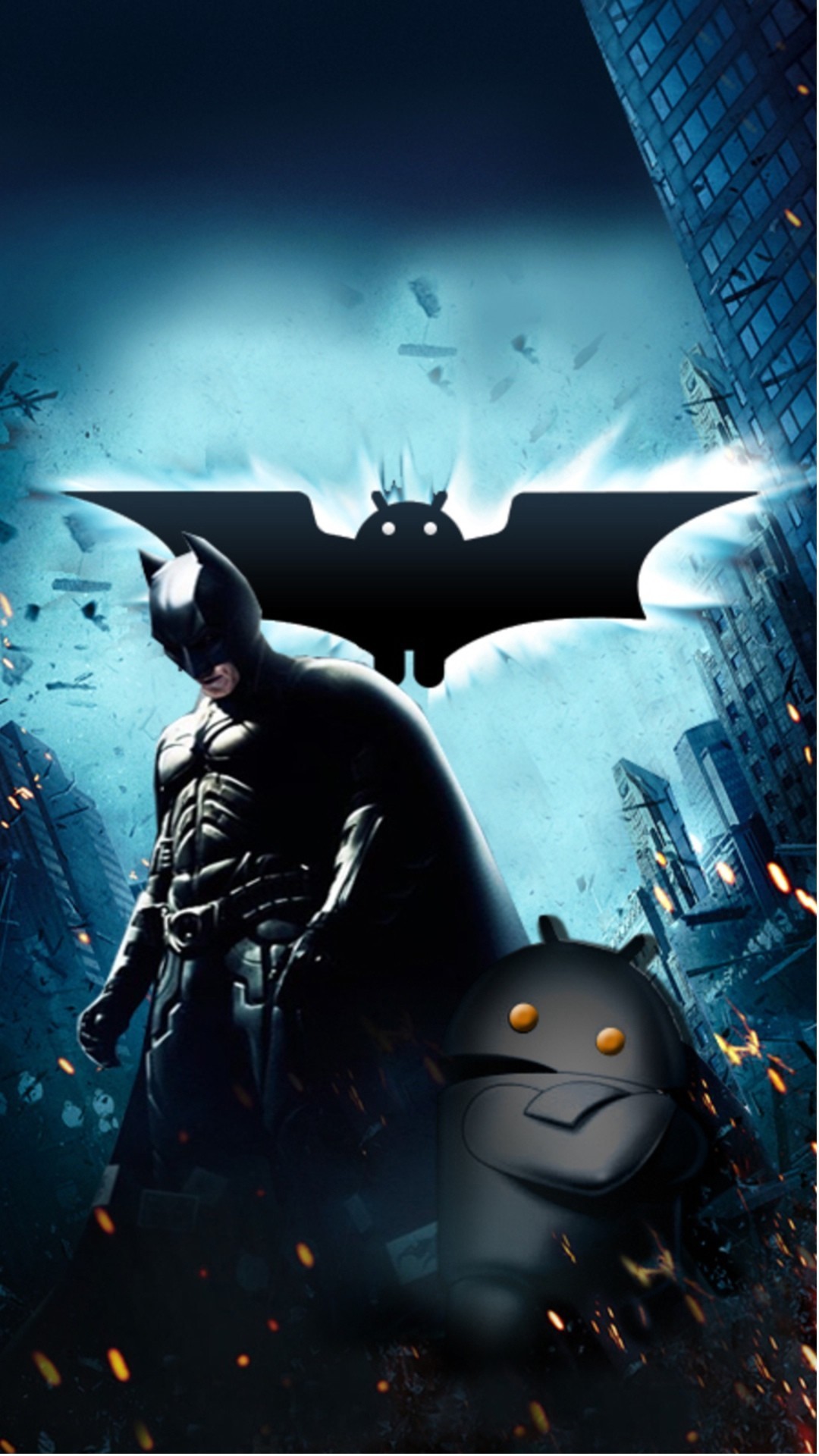 the Android Batman vs Android wallpaper wallpaper, Full HD, sfondo per smartphone