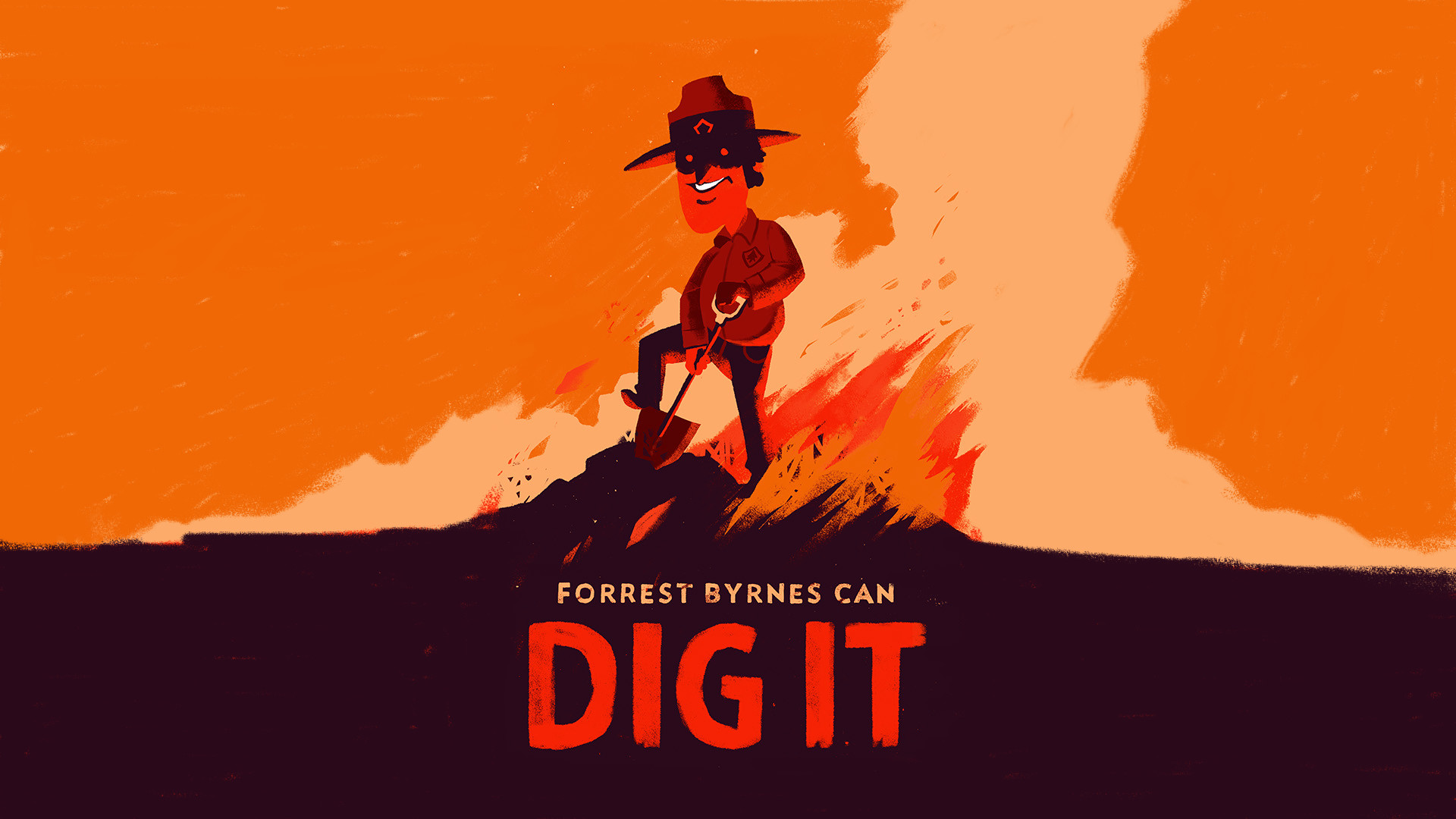 Firewatch, Dig It, Poster, Ranger, Arancione, Full HD, sfondo per portatile