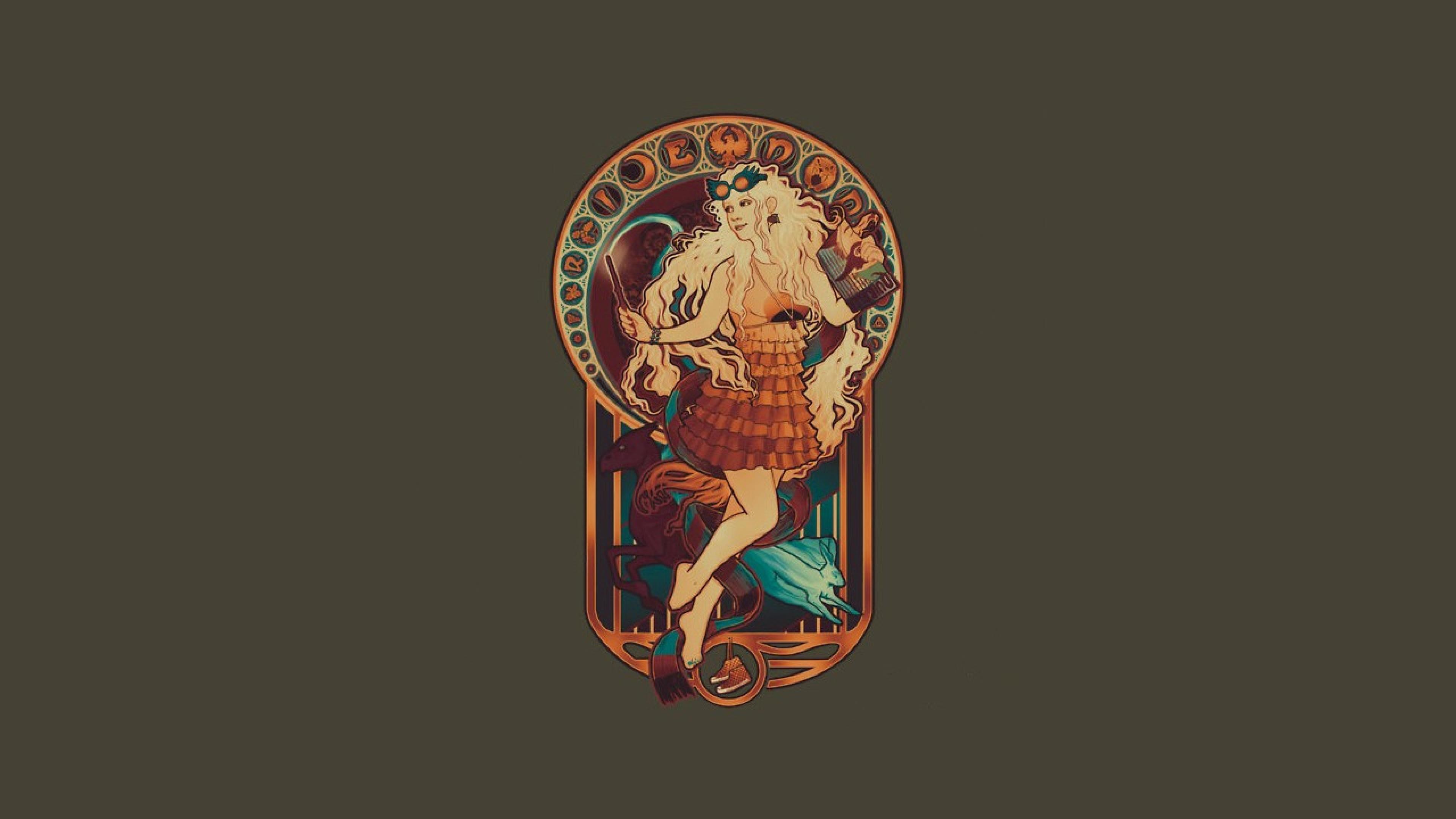 Harry Potter, Tassorosso, Art nouveau, Grifondoro, 3840x2160, sfondo per PC