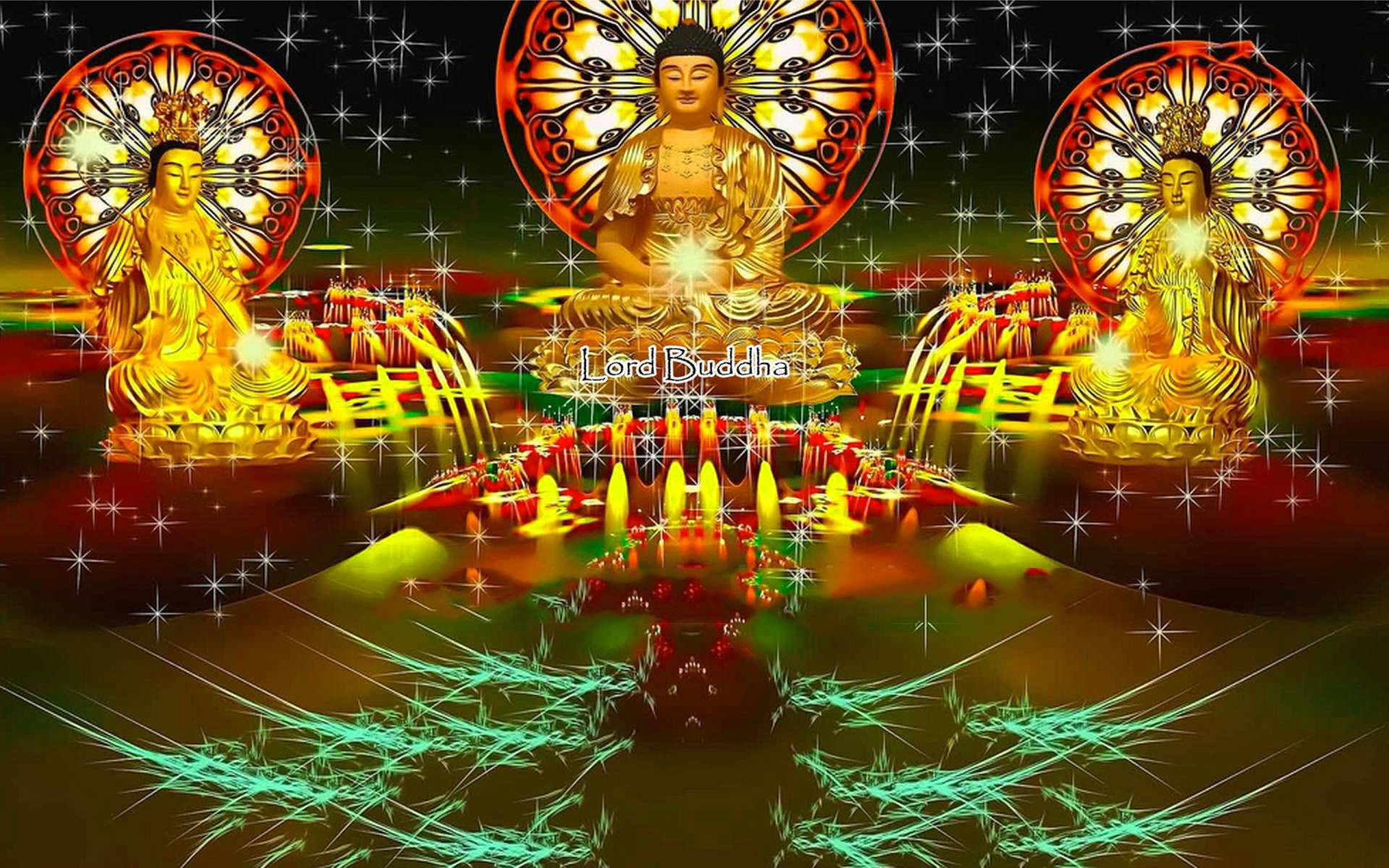 Buddha, Arte digitale, Luci, Colori, 1920x1200, sfondo MacBook Pro