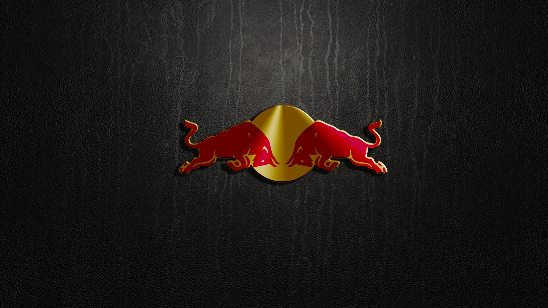 Logo Red Bull, Red Bull, Tori, Sfondo nero, Full HD, wallpaper per PC