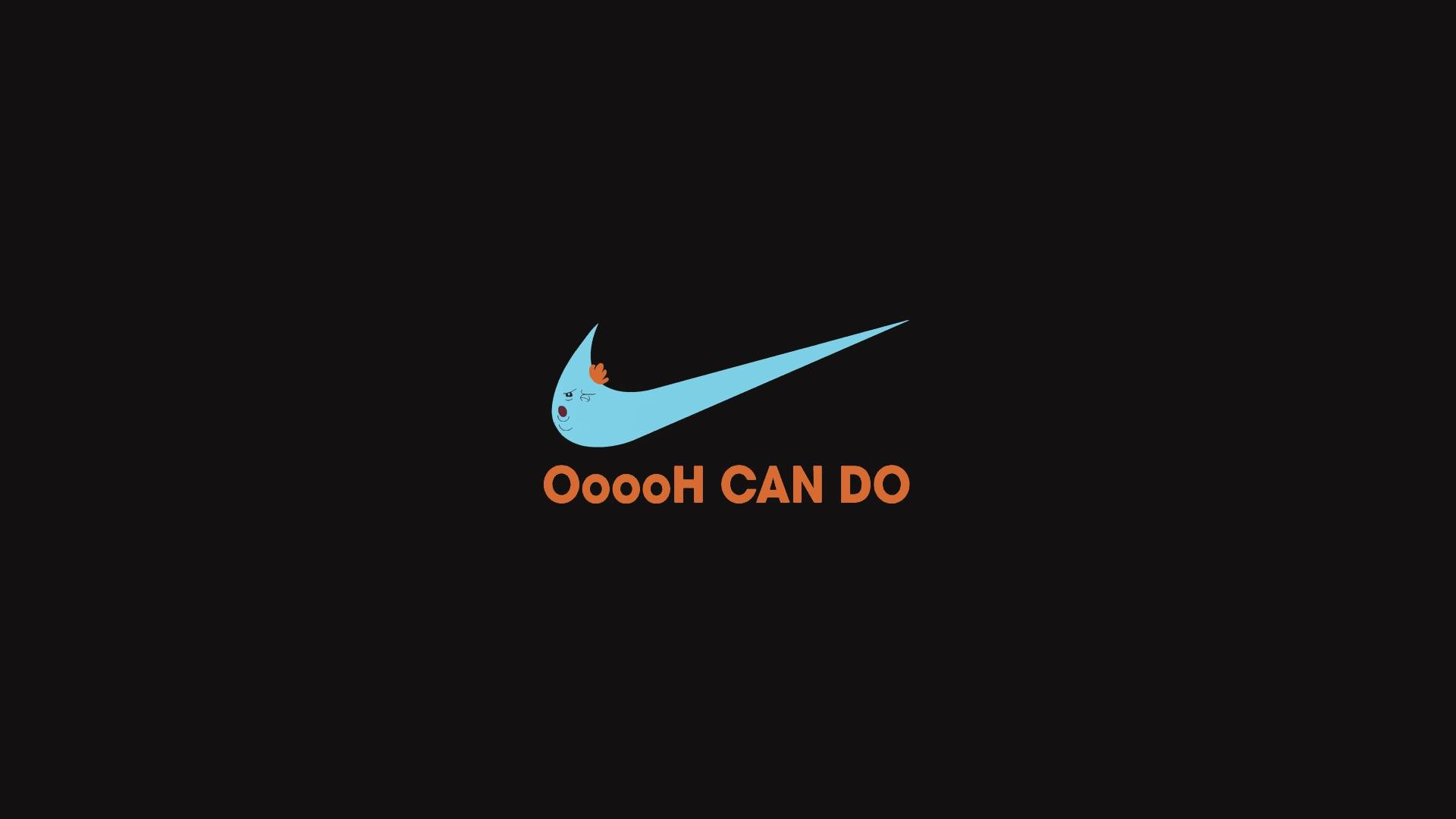 Rick and Morty, Ooooh Can Do, Parodia Nike, Sfondo nero, 16:9 Full HD, wallpaper widescreen