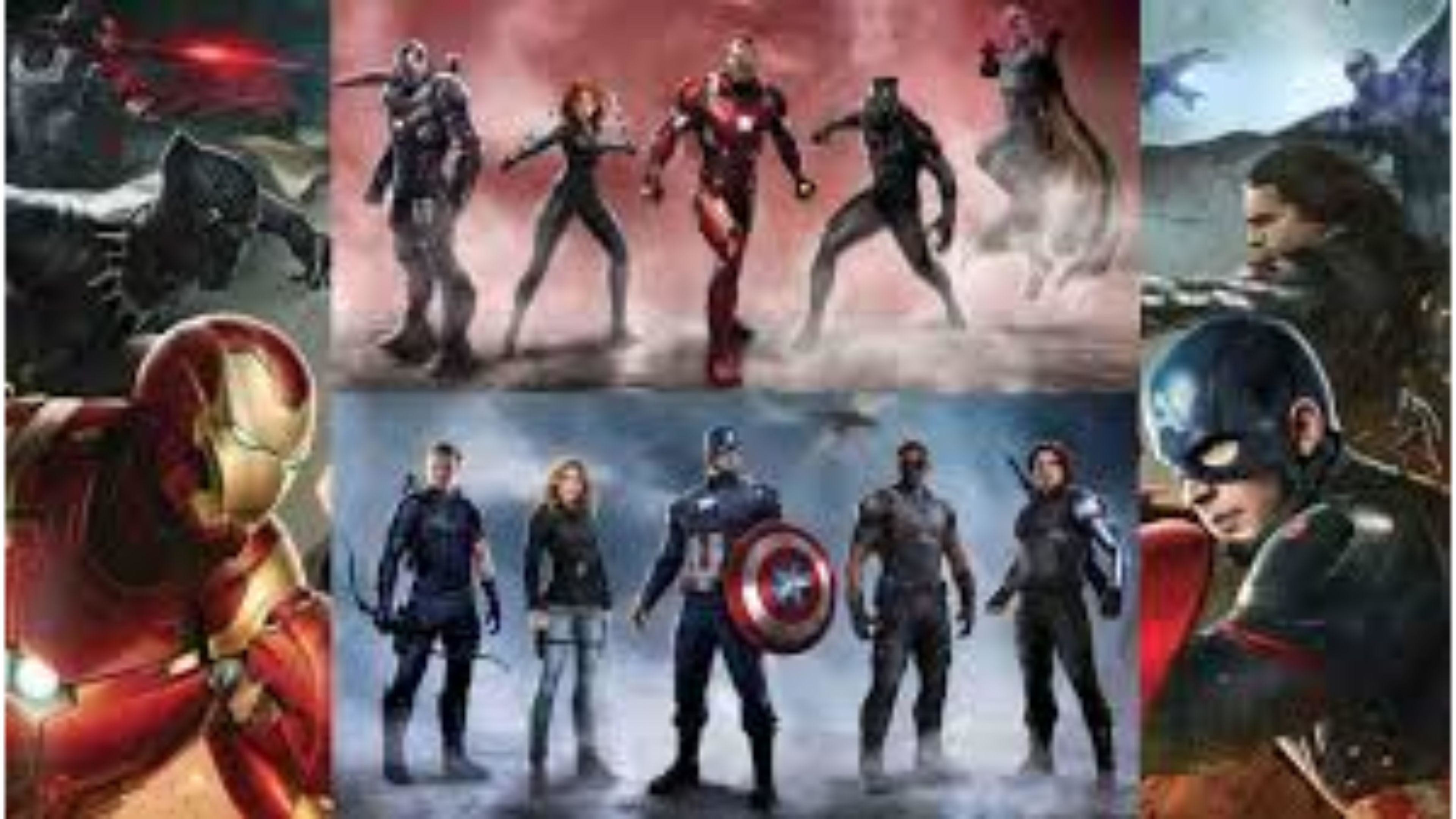 Iron Man, Captain America, Team Iron Man, Team Cap, Captain America: Civil War, Collage, 4K UHD