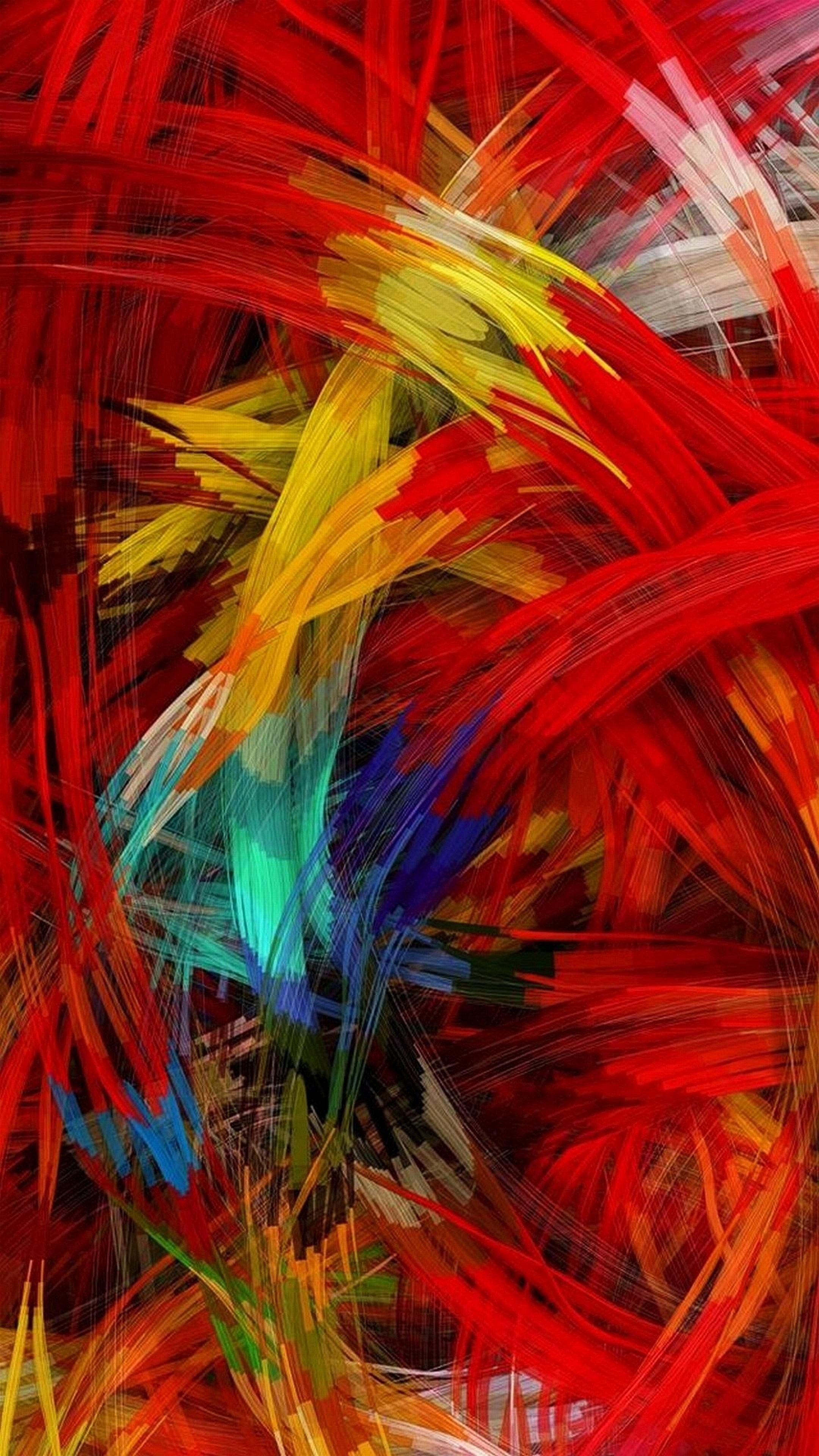 Astratto, Pennellate, Rosso, sfondo cellulare