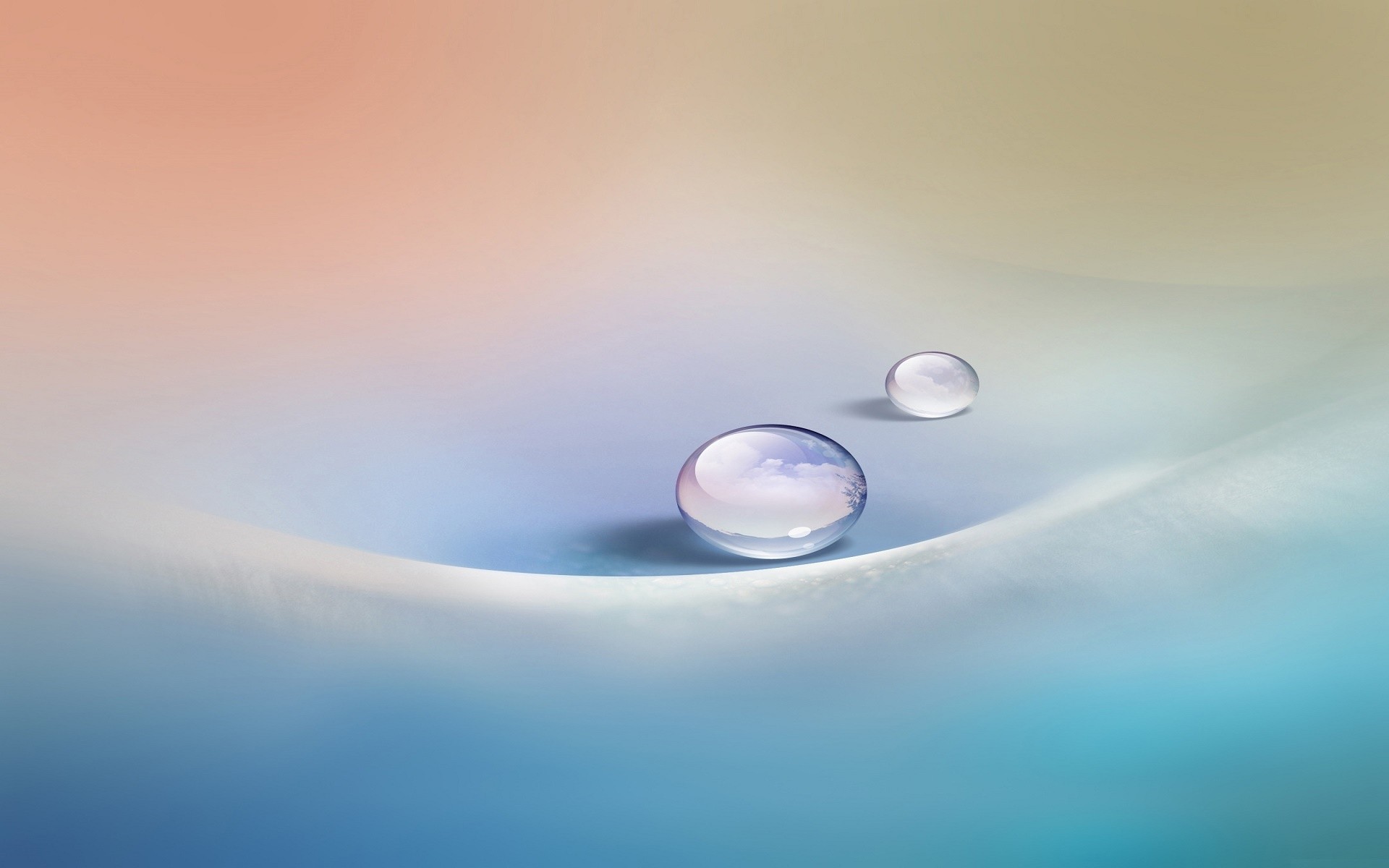 Samsung, Gocce d'acqua, Pastello, Macro, 1920x1200, immagine di sfondo