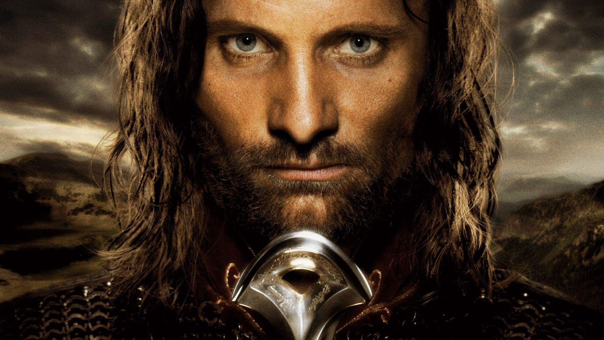 Aragorn, Viggo Mortensen, Il Signore degli Anelli, Primo piano, 16:9 Full HD, sfondo widescreen