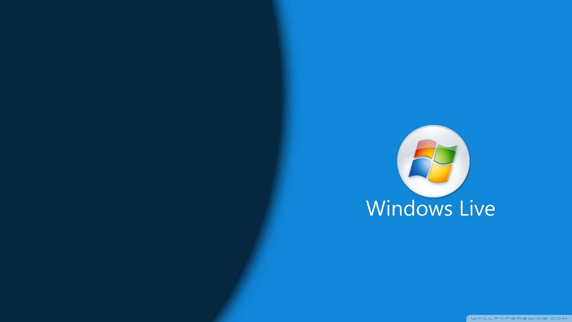 Windows Live, Logo Windows, Sfondo blu, Full HD, wallpaper desktop