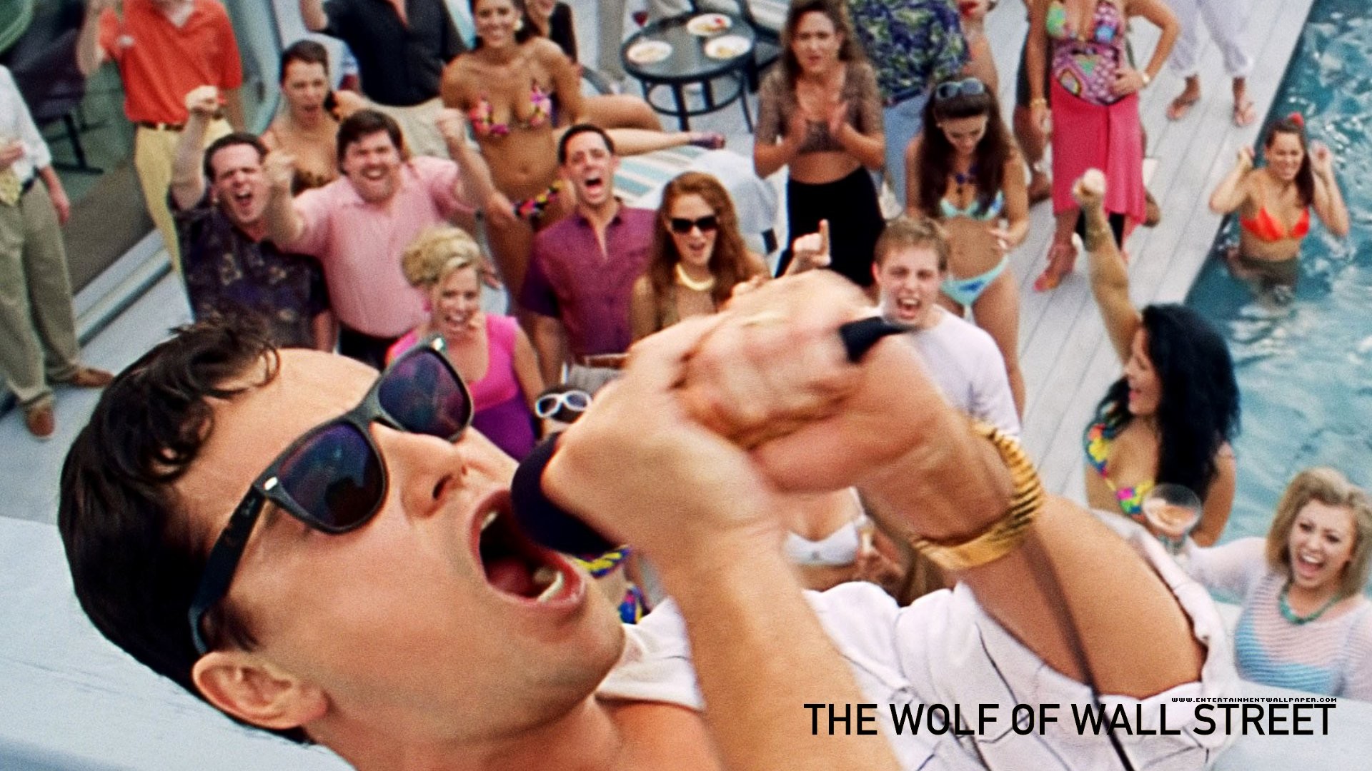 Leonardo DiCaprio, Jordan Belfort, The Wolf of Wall Street, Festa, Piscina, sfondo Windows 11