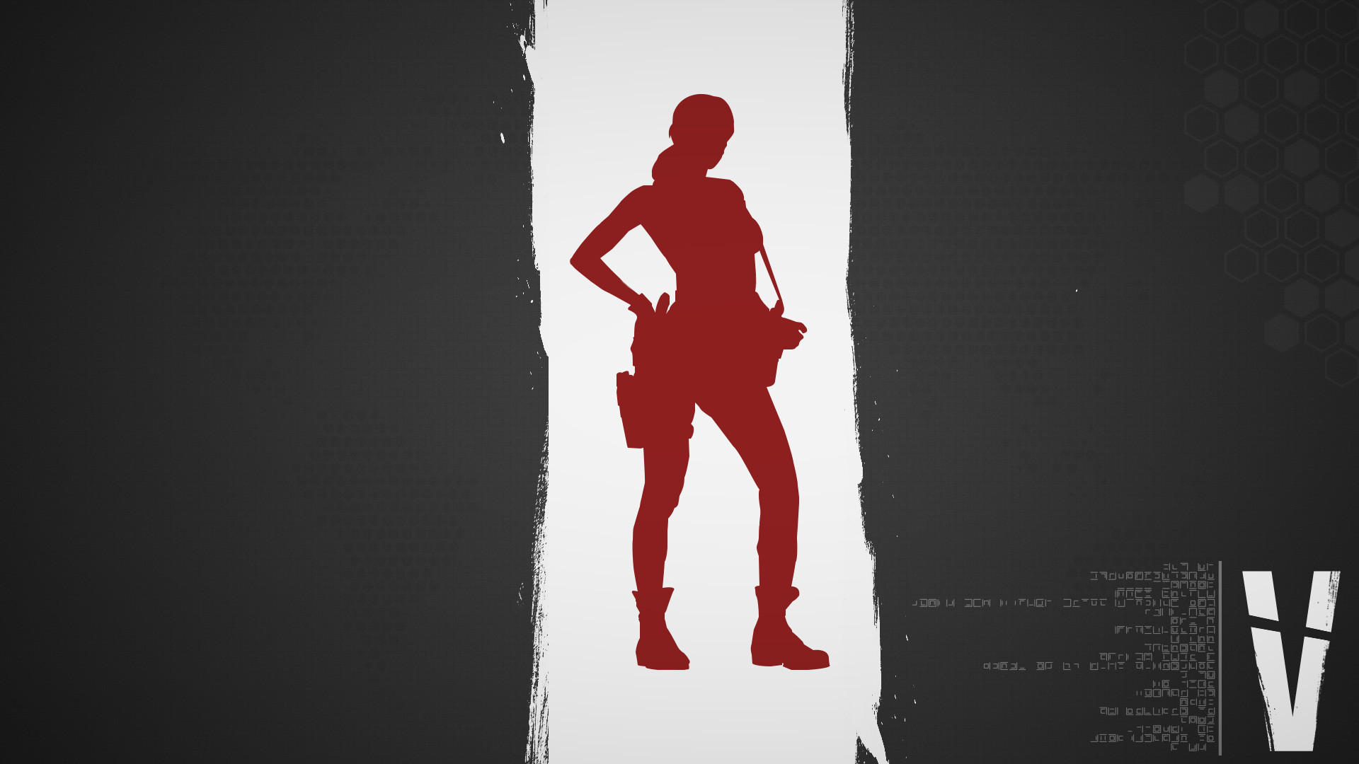 Quiet, Metal Gear Solid V, Silhouette rossa, Minimalista, 1920x1080, immagine di sfondo