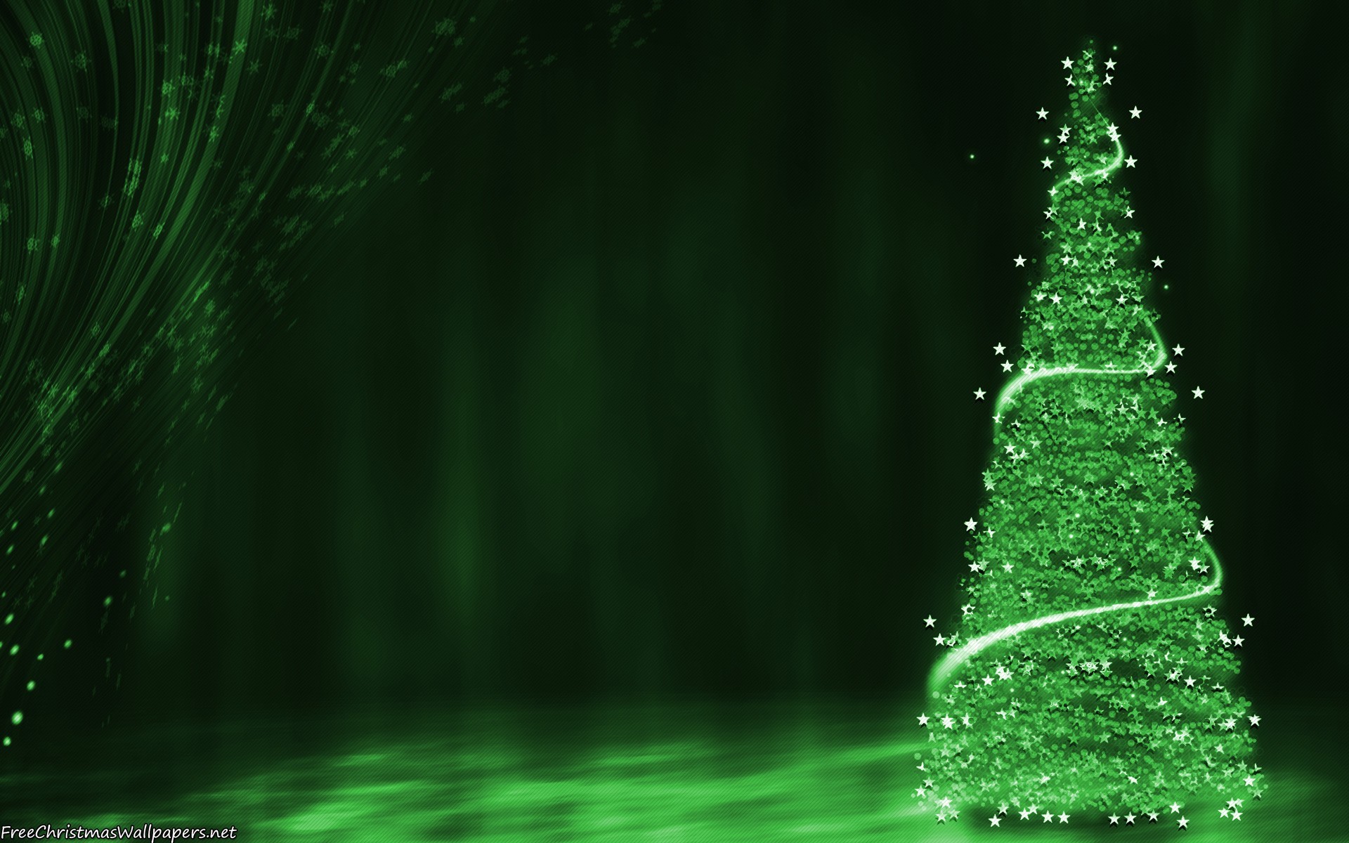 Albero di luci, Verde, Scintille, Arte digitale, 1920x1200, immagine di sfondo