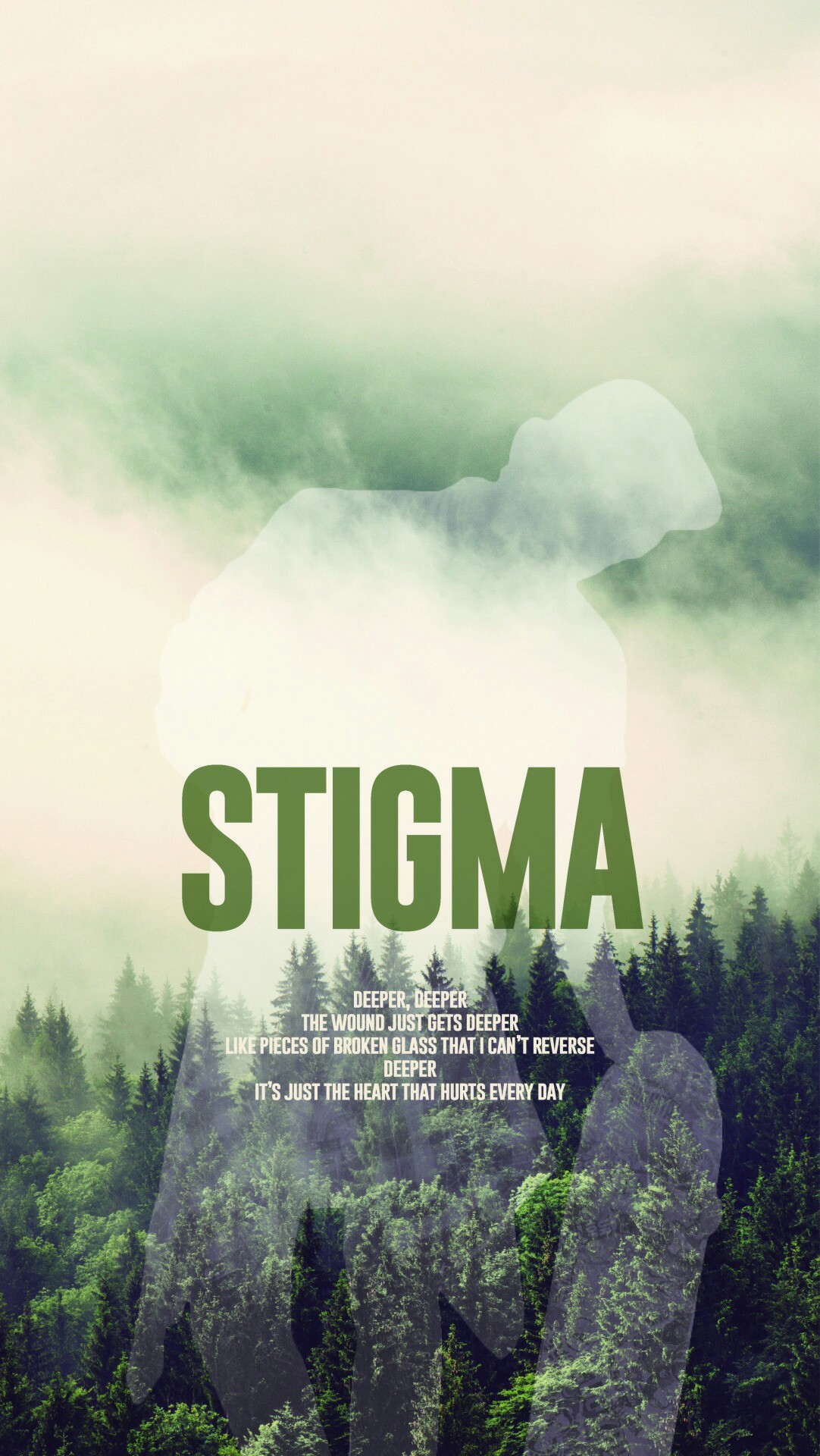 V, BTS, Stigma, Foresta, Nebbia, sfondo per iPhone e Android