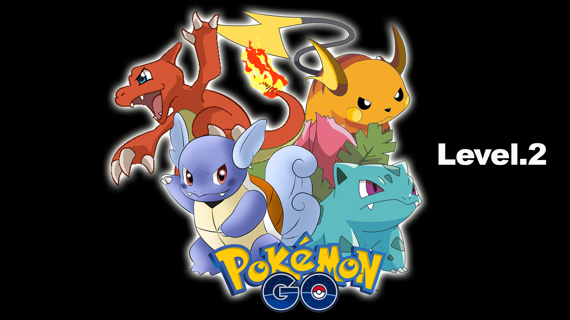 Pokémon GO, Charizard, Raichu, Blastoise, Ivysaur, Full HD, sfondo per portatile