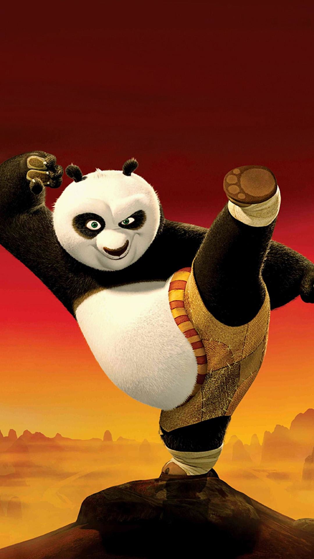 Po, Kung Fu Panda, DreamWorks, Panda, Full HD, sfondo per smartphone