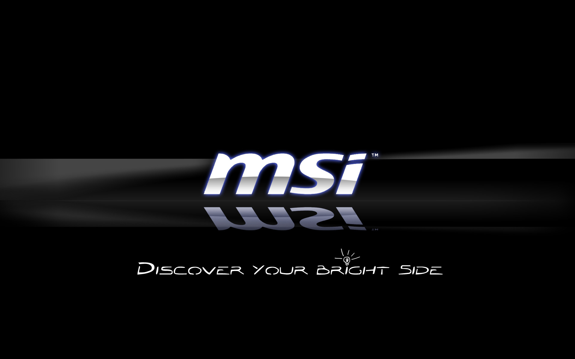 MSI, Discover Your Bright Side, Logo, Sfondo nero, 1920x1200, wallpaper desktop
