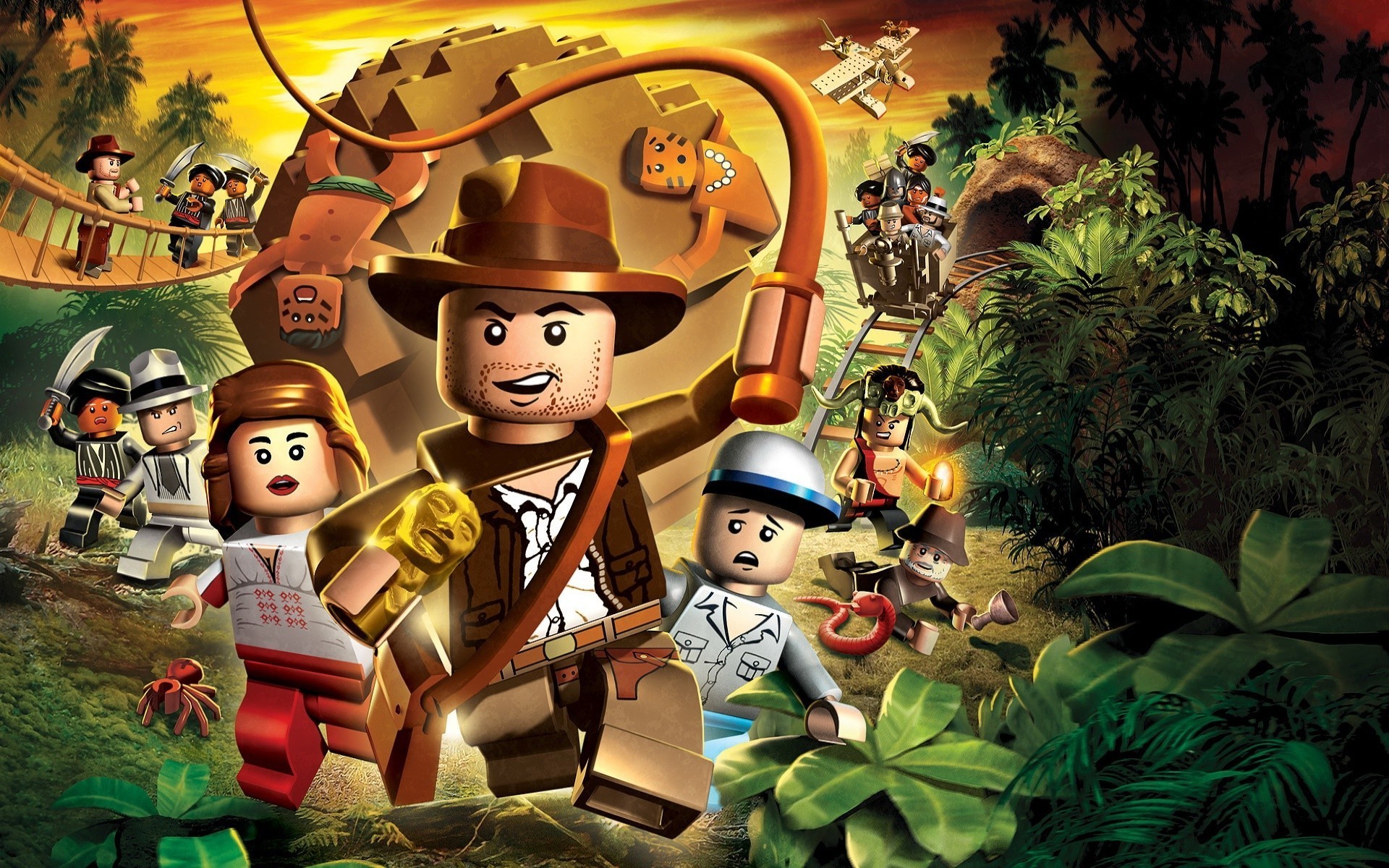 LEGO Indiana Jones, Indiana Jones, Videogioco, Giungla, 16:10 Full HD, sfondo widescreen