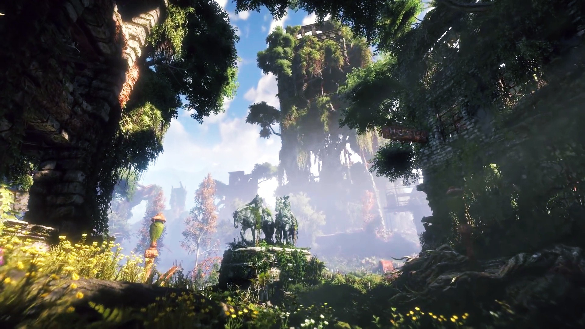 Horizon Zero Dawn, Giungla, Rovine, Full HD, sfondo per PC e portatile