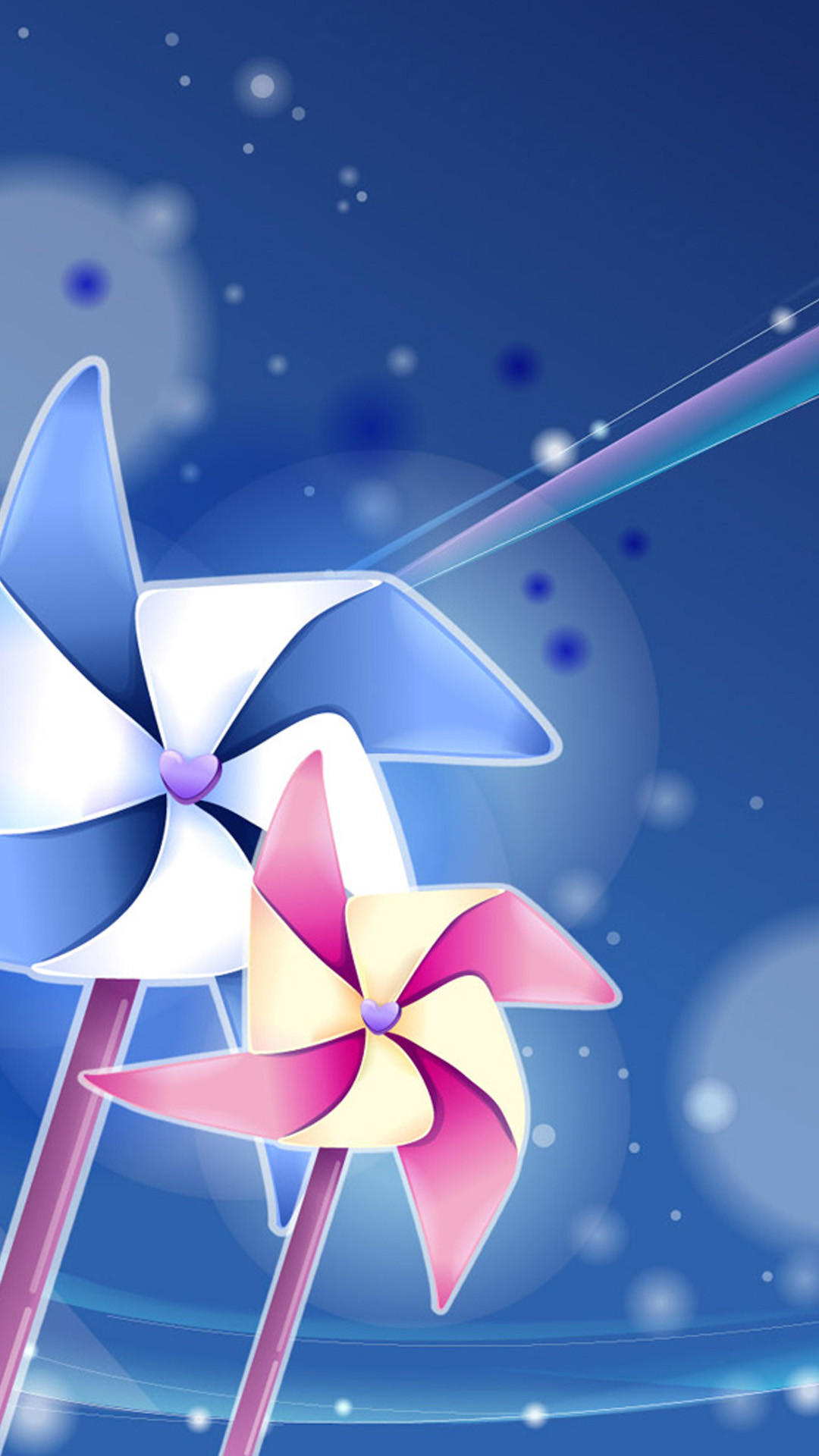 Girandole, Illustrazione, Blu, Rosa, sfondo Galaxy S5 verticale
