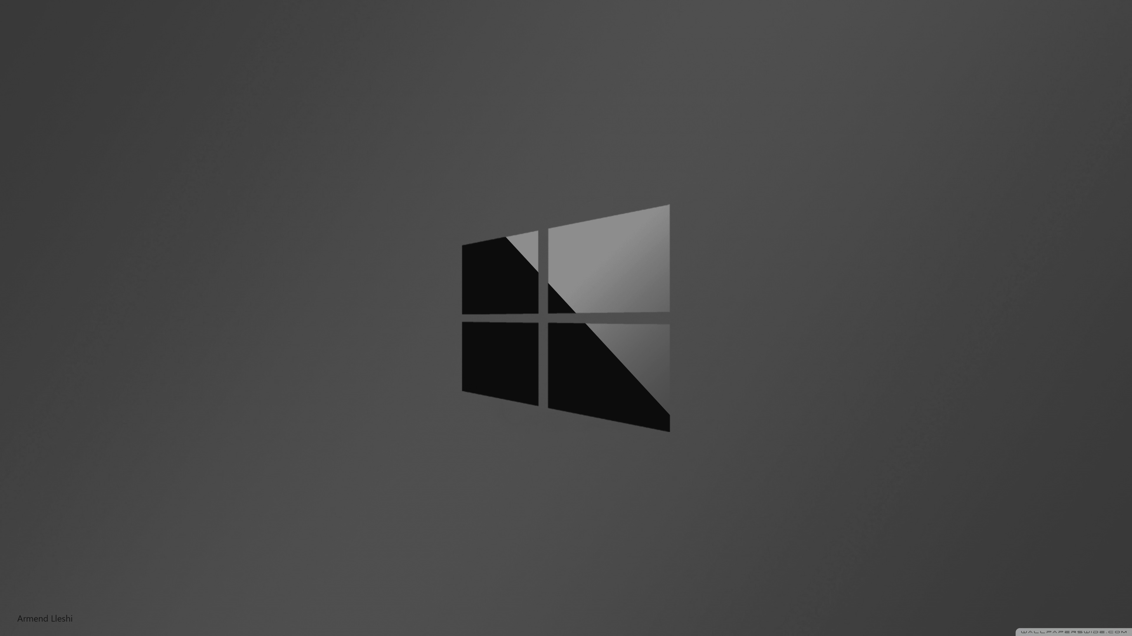 Logo Windows, Windows 10, Grigio, Minimalista, 4K 2160p, sfondo desktop