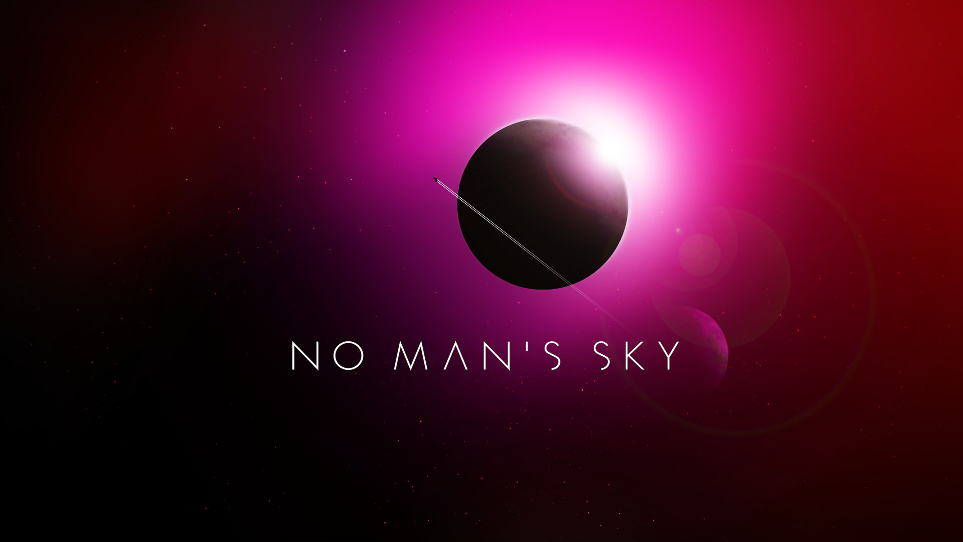 No Man's Sky, Eclissi, Logo, Magenta, Full HD, wallpaper desktop