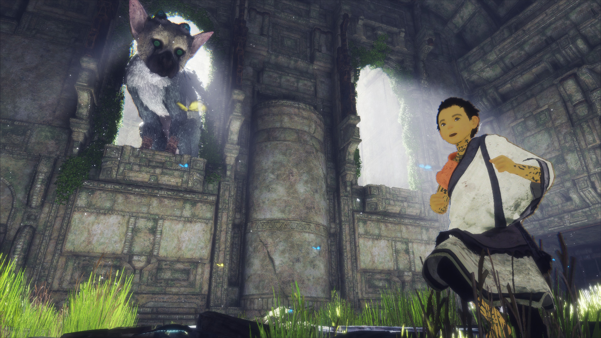 Trico, The Last Guardian, Ragazzo, Corsa, Rovine, 1920x1080, sfondo per PC
