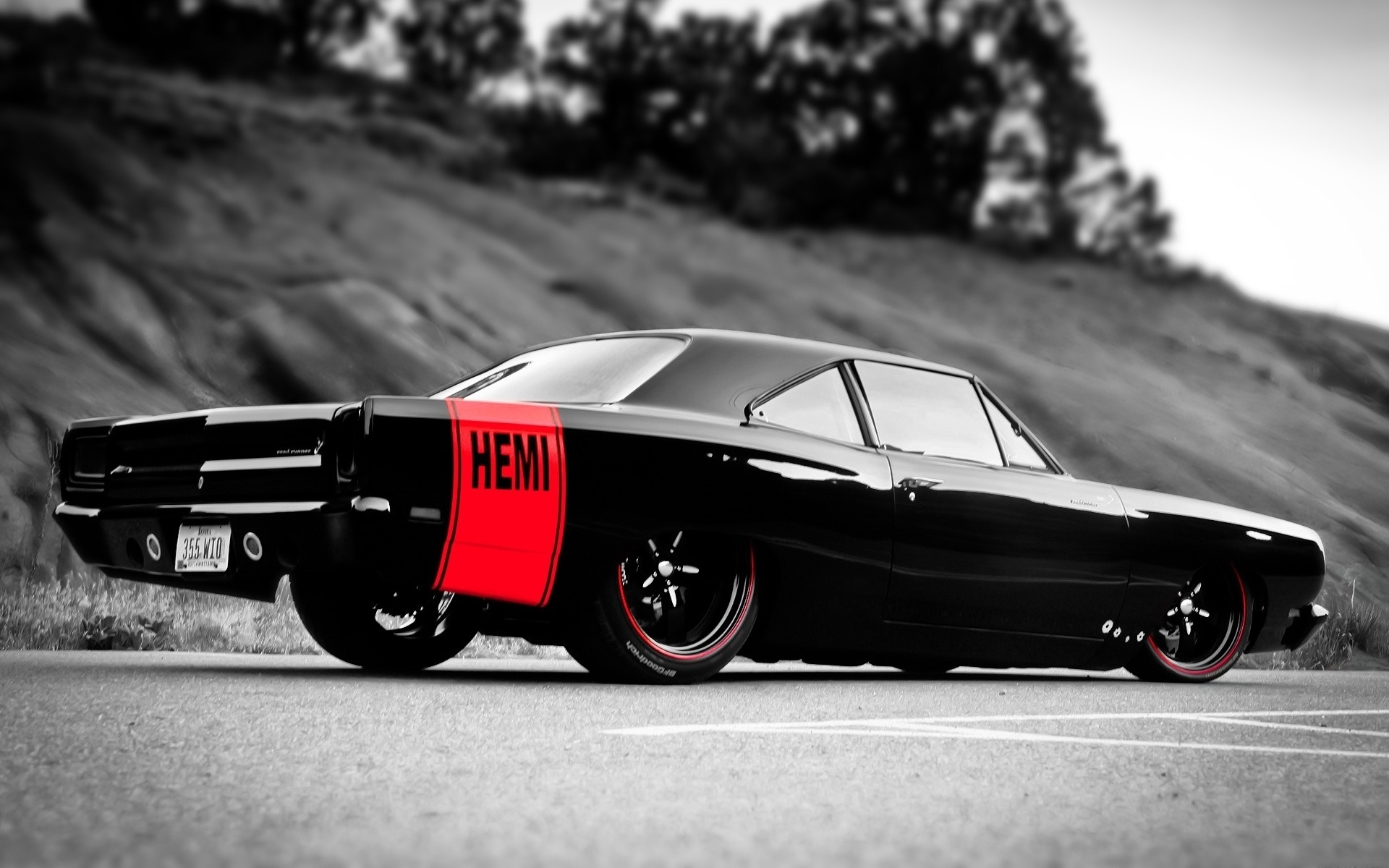Dodge Charger, Muscle car, HEMI, Auto nera, 16:10 Full HD, sfondo widescreen