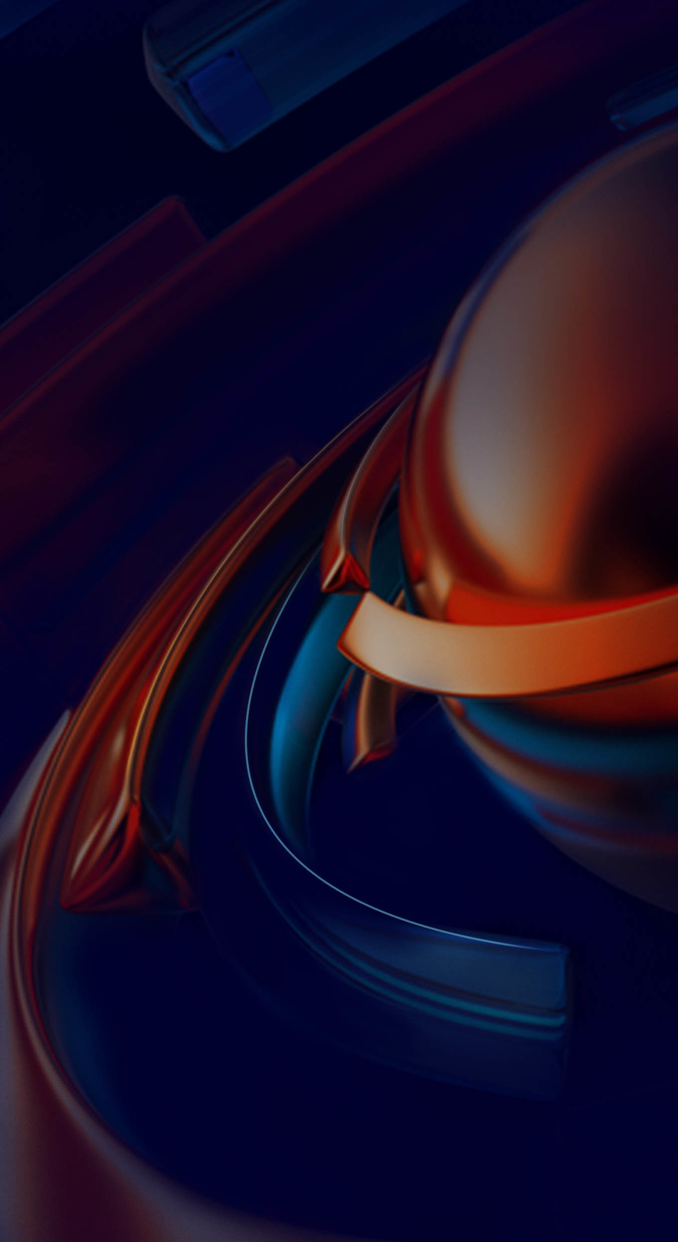 Arte astratta, Curve, Blu scuro, wallpaper Huawei