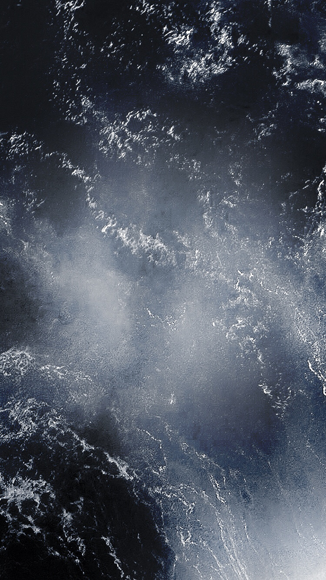 Oceano, Schiuma, Vista aerea, Grigio, Full HD, sfondo iPhone 7