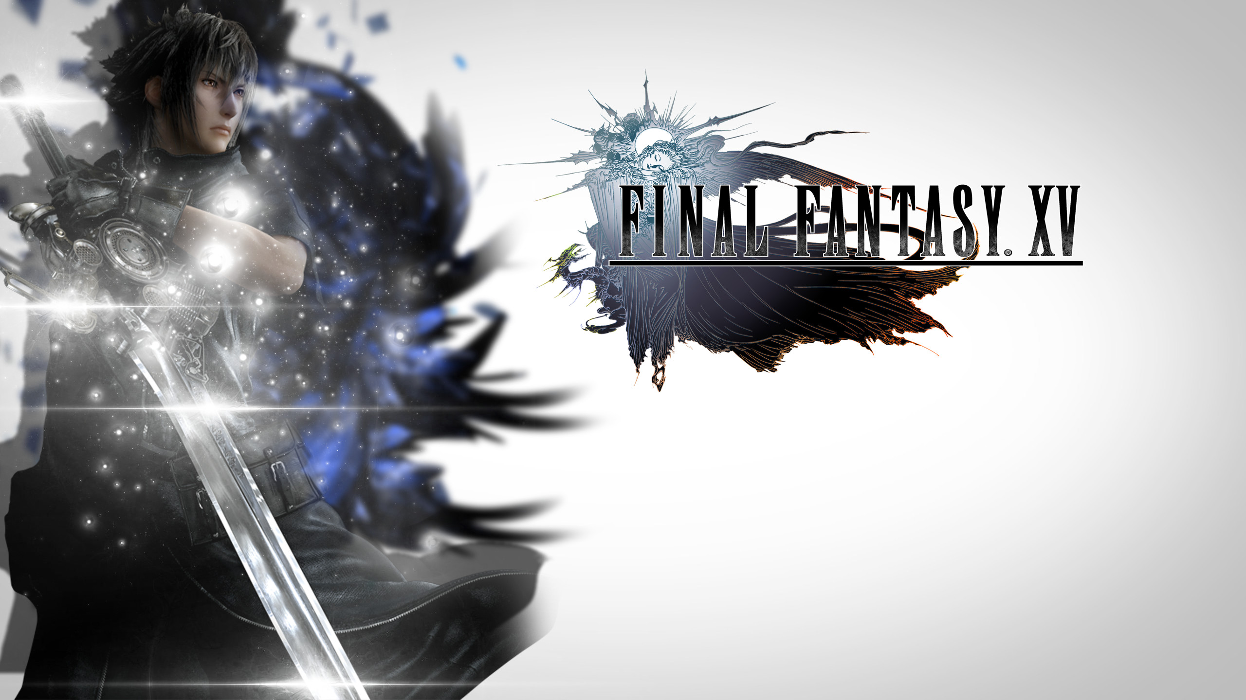 Noctis Lucis Caelum, Final Fantasy XV, Logo, Spada, 2K, sfondo per portatile