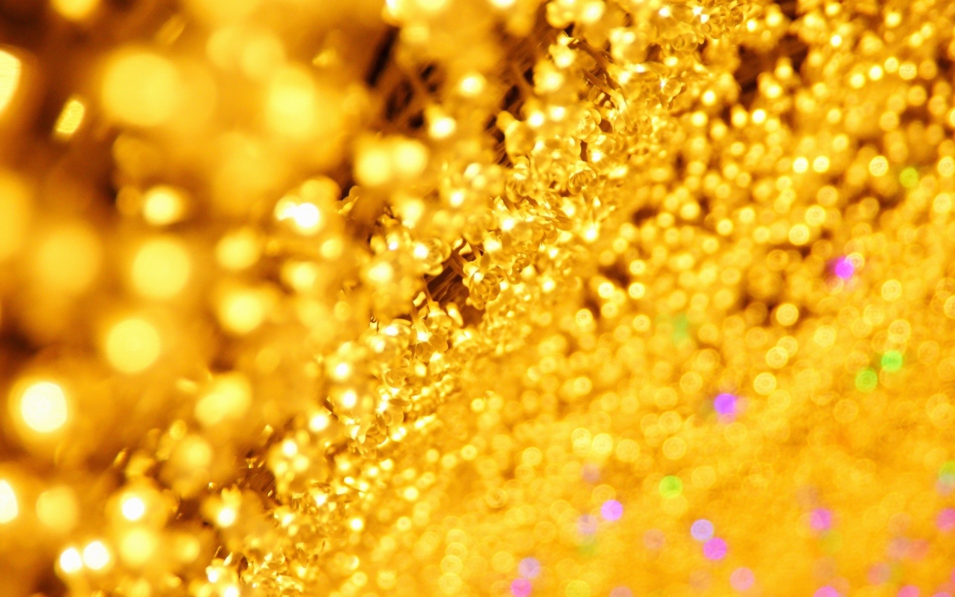 Glitter dorato, Bokeh, Macro, Oro, 1920x1200, sfondo MacBook Pro