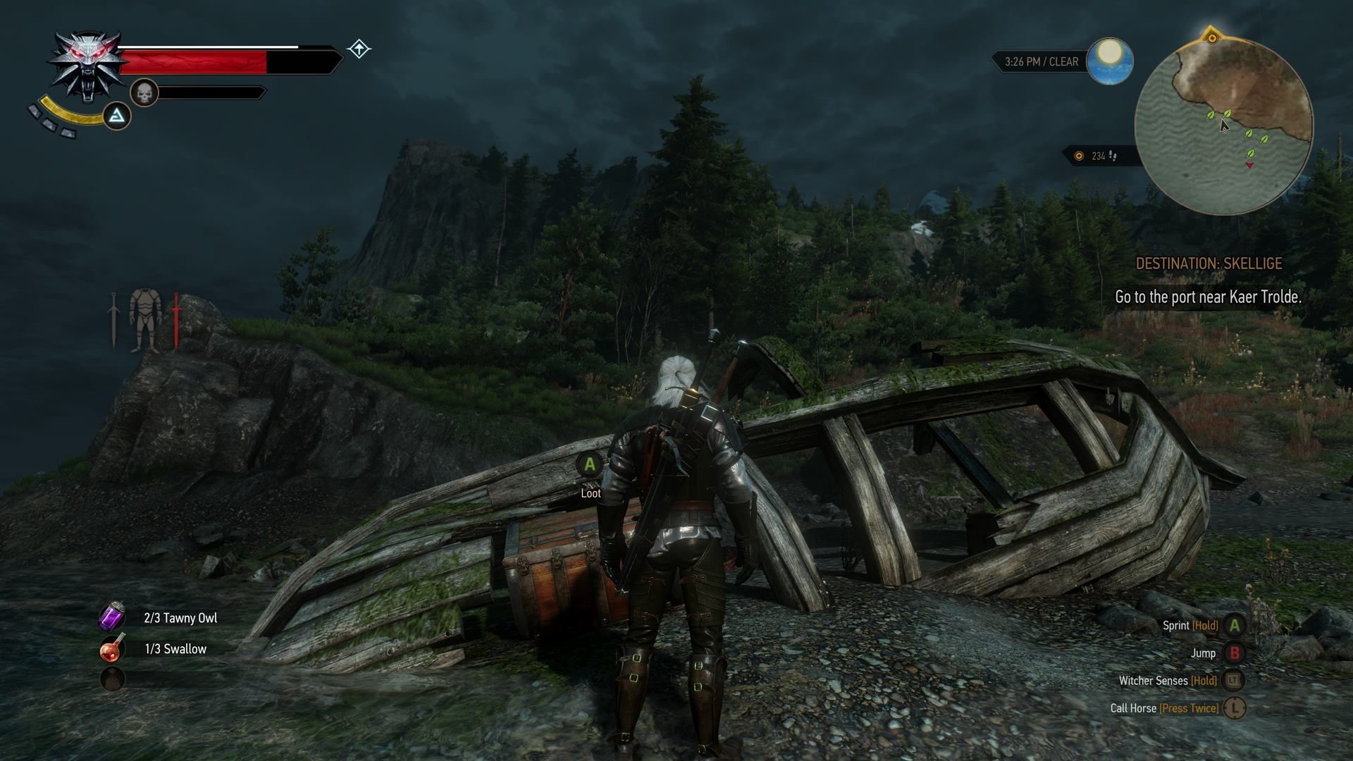 Geralt di Rivia, The Witcher 3: Wild Hunt, Gameplay, Bosco, Barca, sfondo 1920x1080 per PC