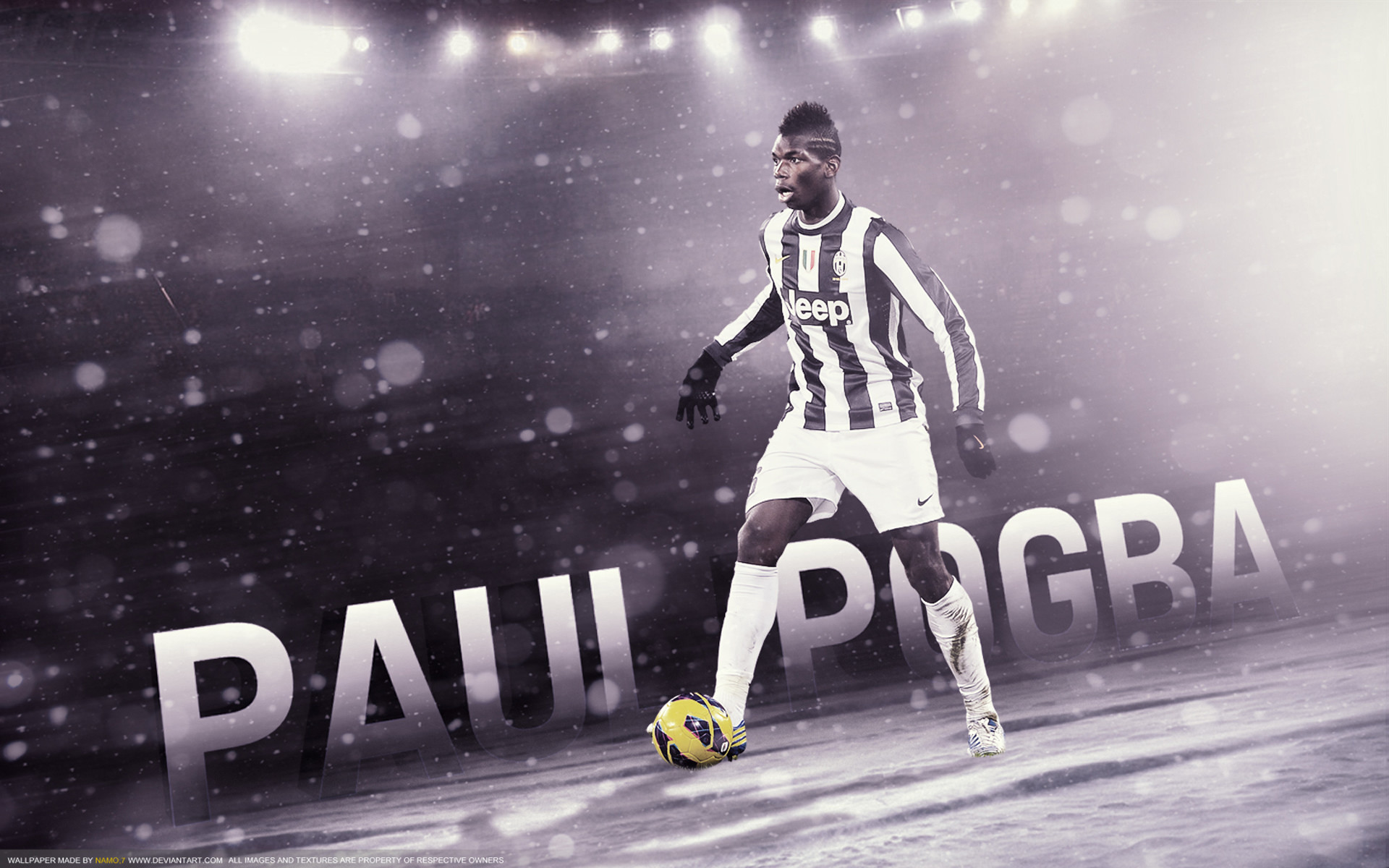 Paul Pogba, Juventus, Calciatore, Viola, 16:10 Full HD, sfondo widescreen