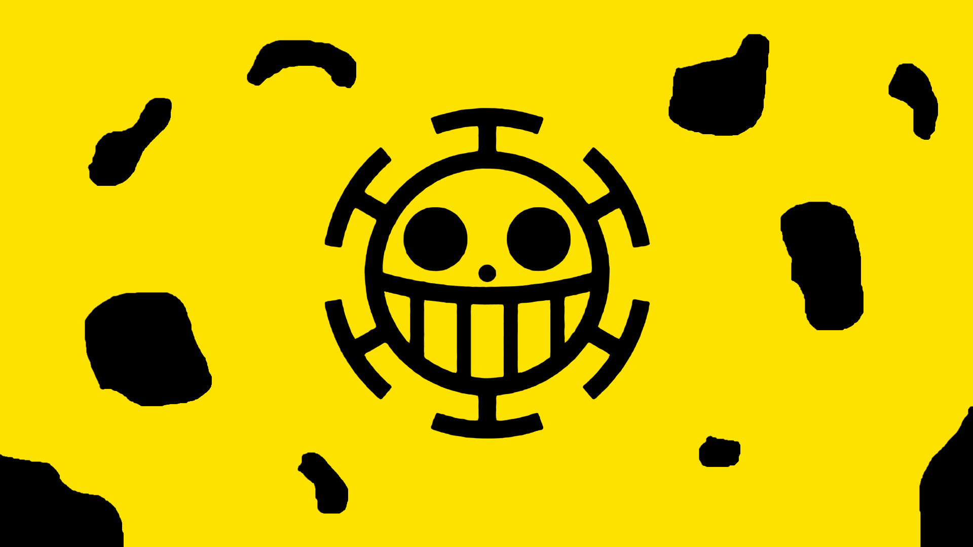 Jolly Roger dei Pirati Heart, Macchie, Giallo, Full HD 1080p, sfondo desktop