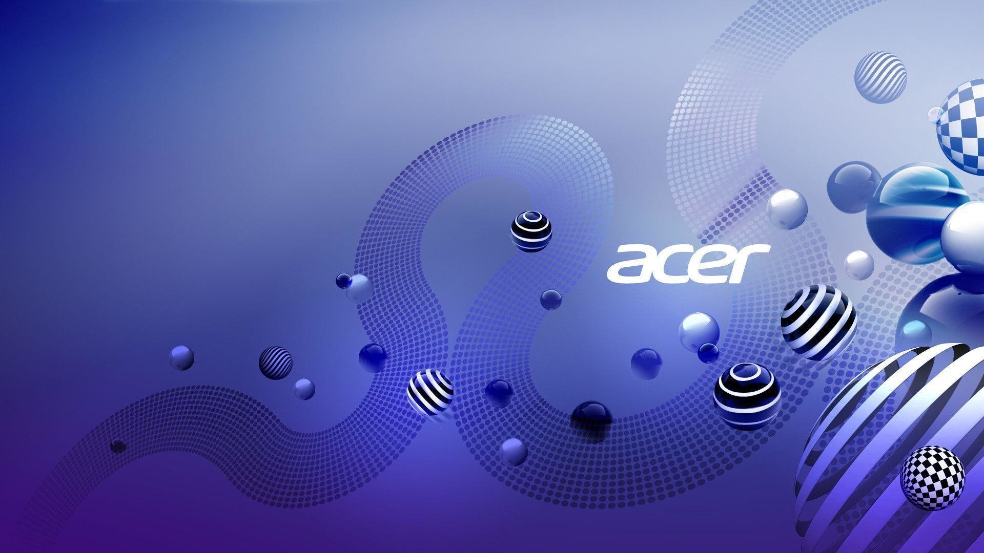 Logo Acer, Acer, Sfere, Viola, 1920x1080, immagine di sfondo